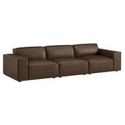 Restore 3-Piece Vegan Leather Modular Sofa Set - Espresso