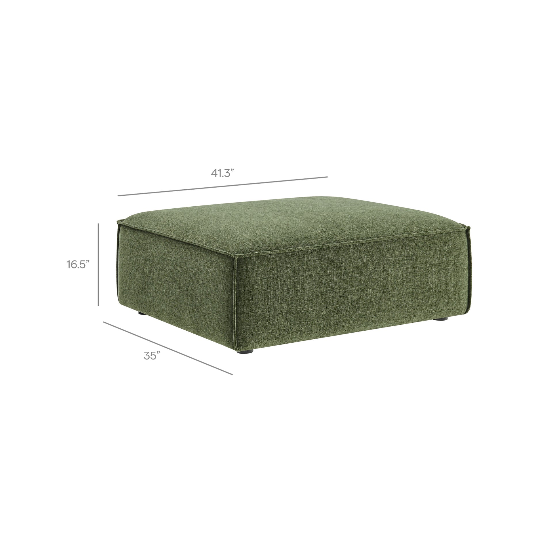 Restore 4-Piece Performance Fabric Upholstered Modular Sofa Set with Ottoman