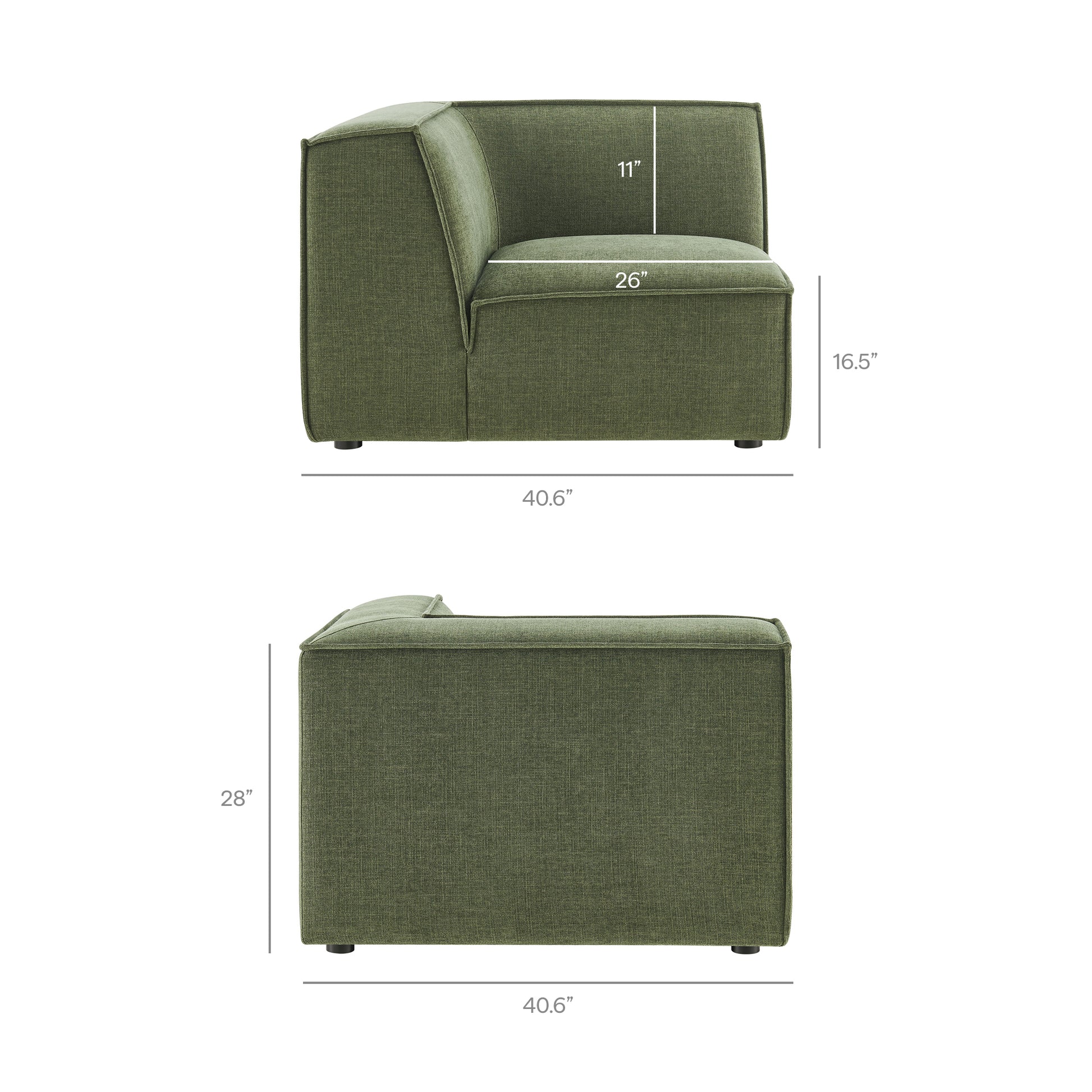 Restore 5-Piece Performance Fabric Upholstered Modular L-Shaped Sofa