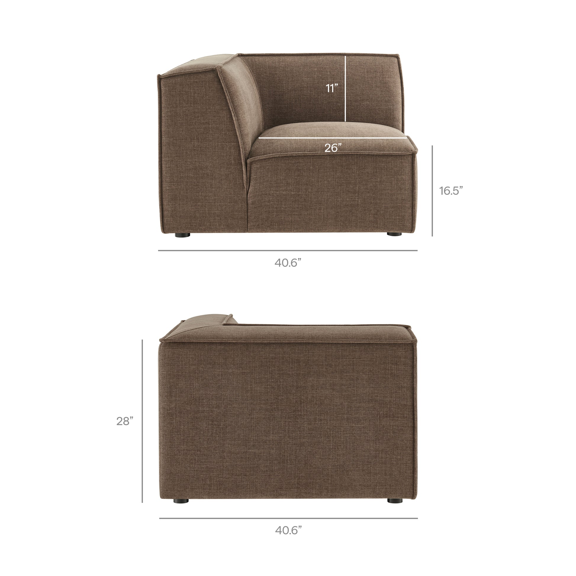 Restore 5-Piece Performance Fabric Upholstered Modular L-Shaped Sofa
