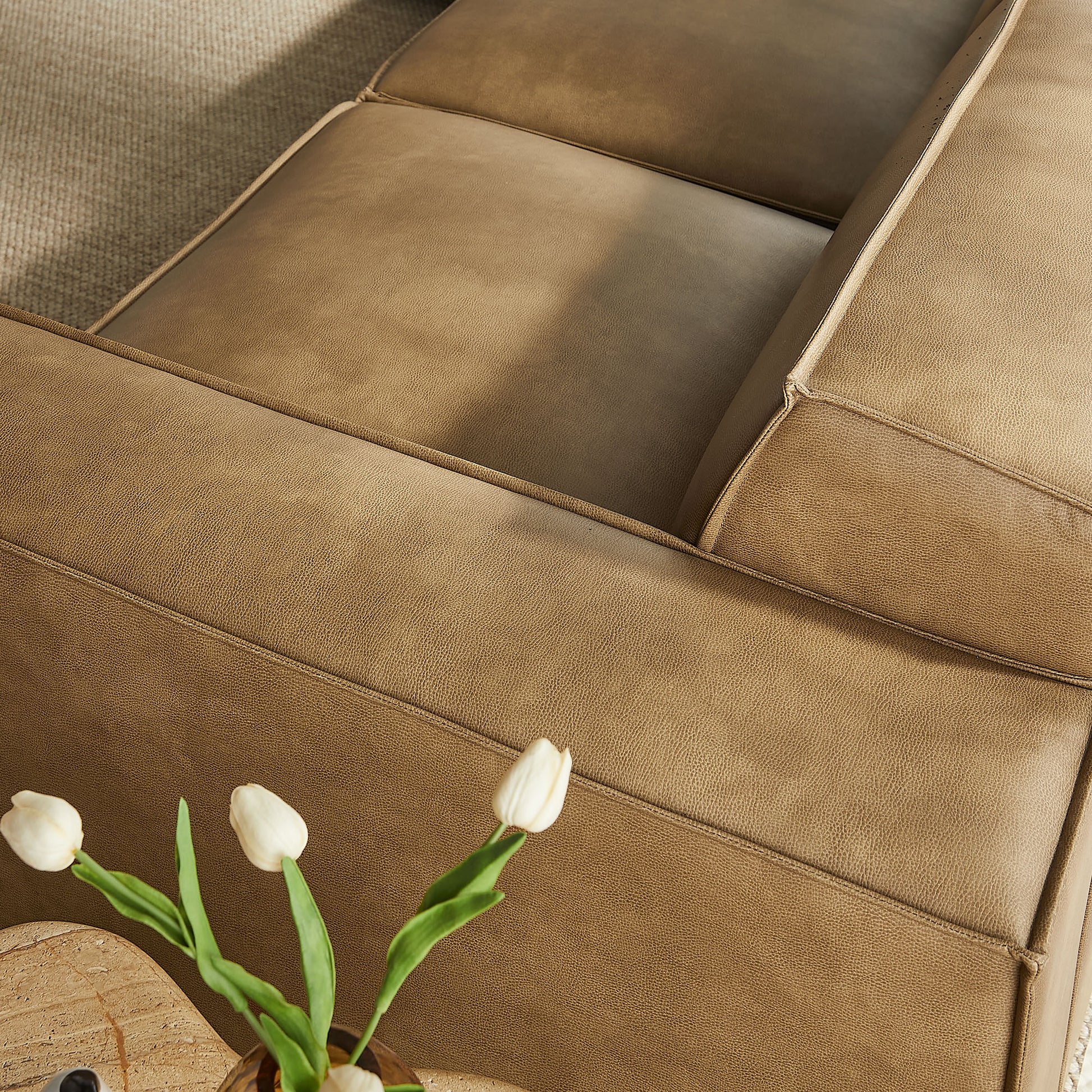 Restore 5-Piece Vegan Leather Modular L-Shaped Sofa