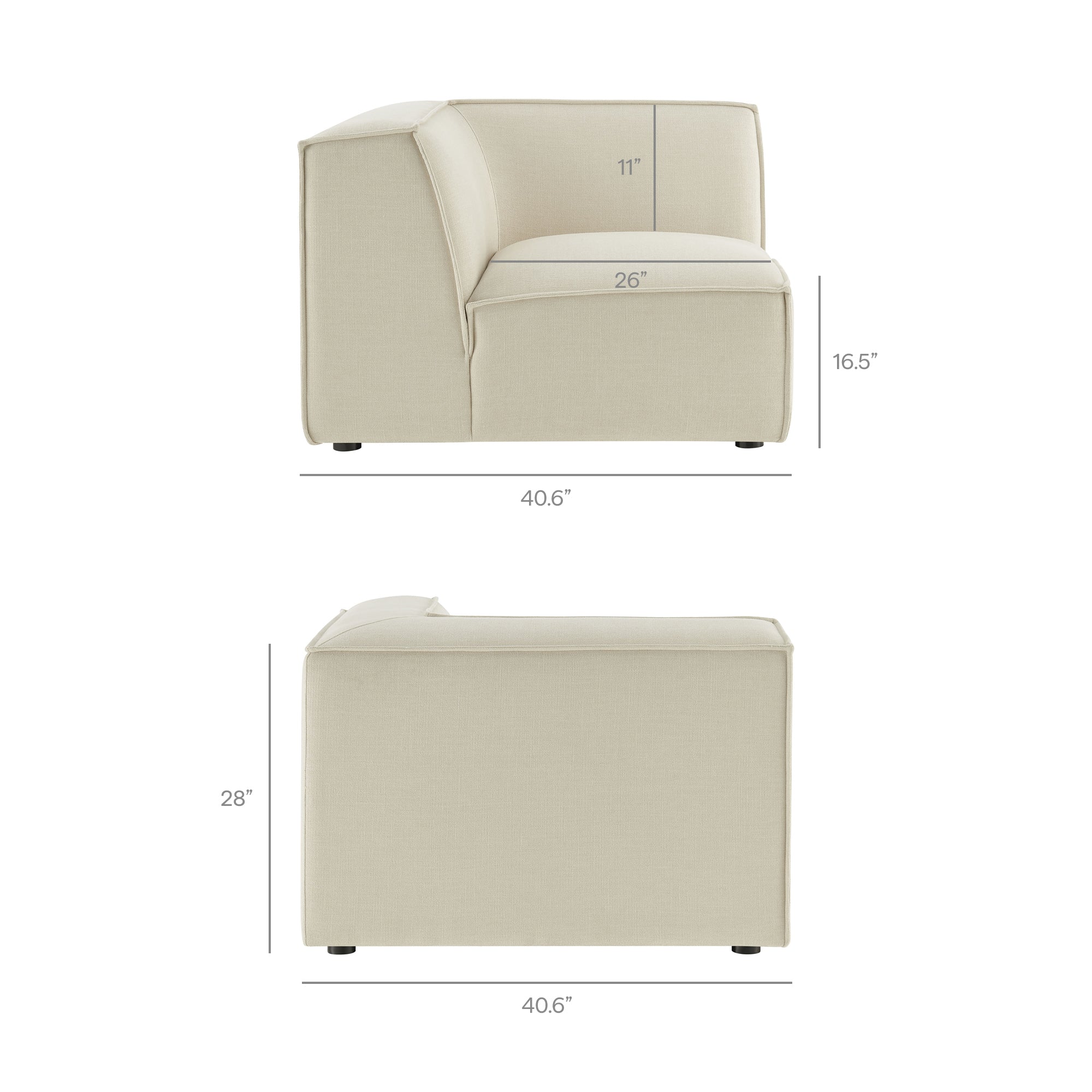 Restore 6-Piece Performance Fabric Upholstered U-Shaped Sectional Sofa - Sky
