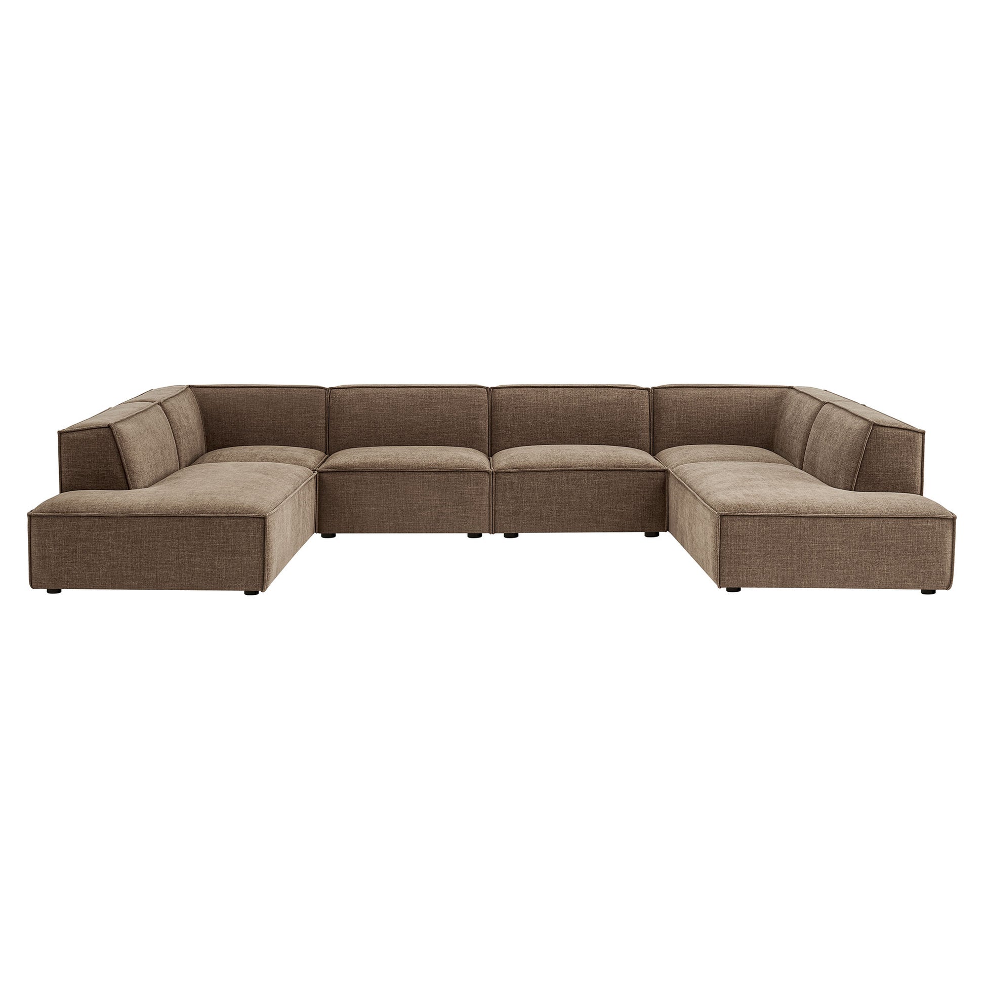 Restore 6-Piece Performance Fabric Upholstered U-Shaped Sectional Sofa