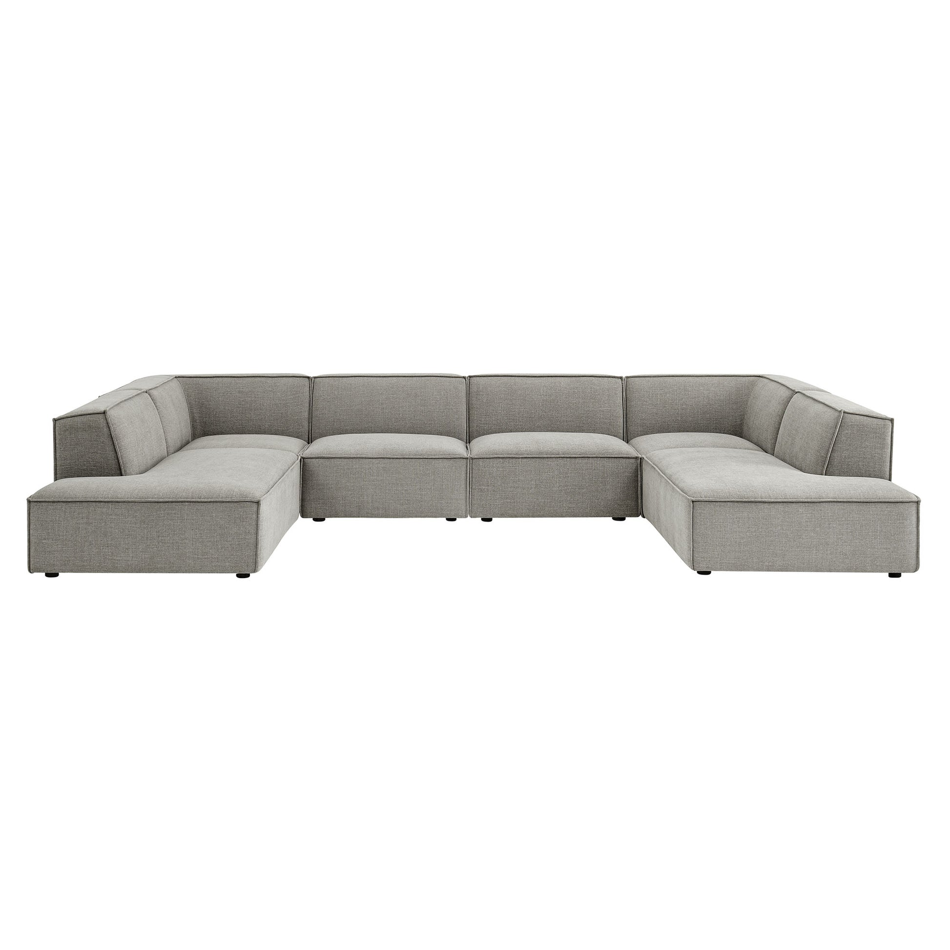 Restore 6-Piece Performance Fabric Upholstered U-Shaped Sectional Sofa