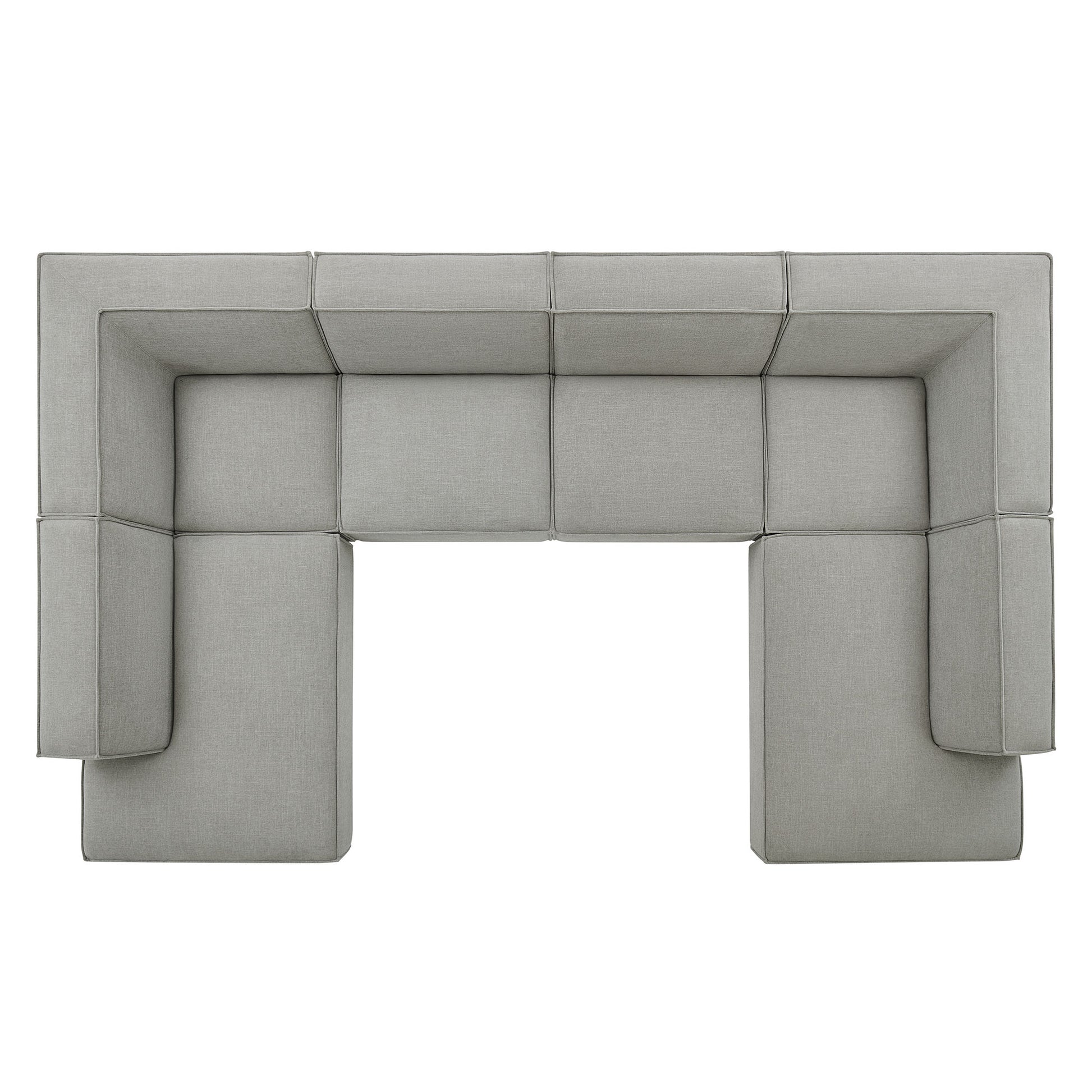 Restore 6-Piece Performance Fabric Upholstered U-Shaped Sectional Sofa