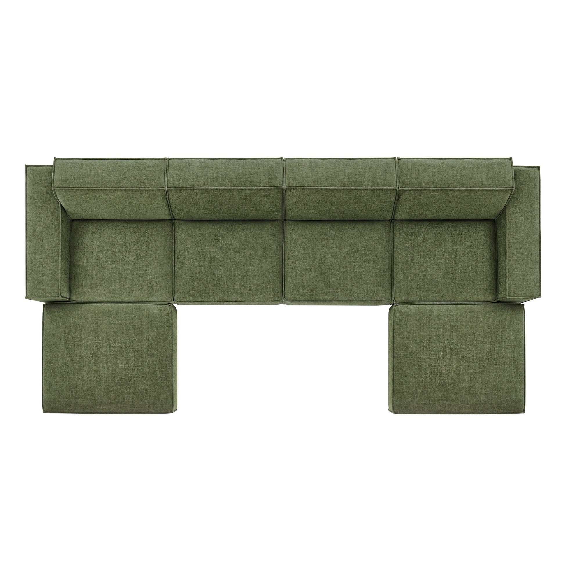 Restore 6-Piece Performance Fabric Upholstered Modular Sectional Sofa