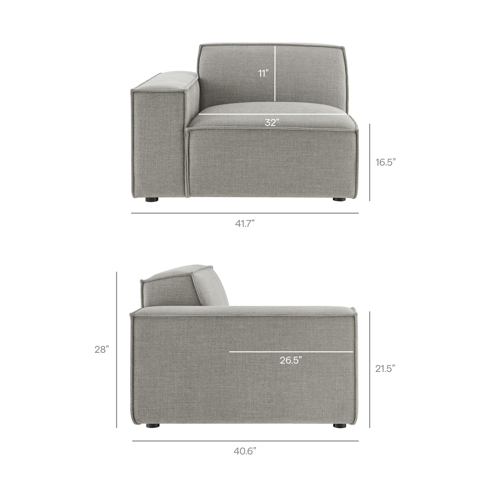 Restore 6-Piece Performance Fabric Upholstered Modular Sectional Sofa