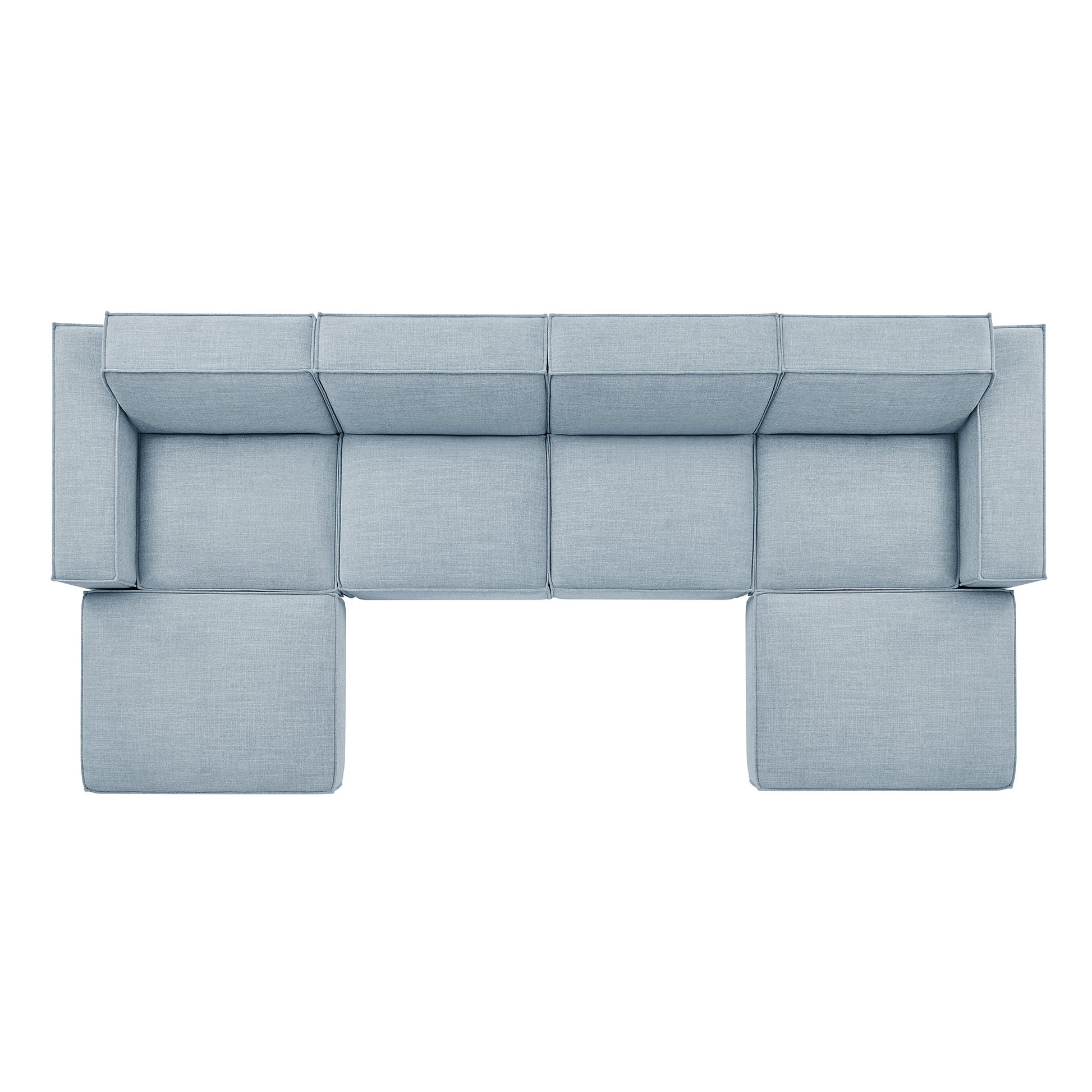Restore 6-Piece Performance Fabric Upholstered Modular Sectional Sofa