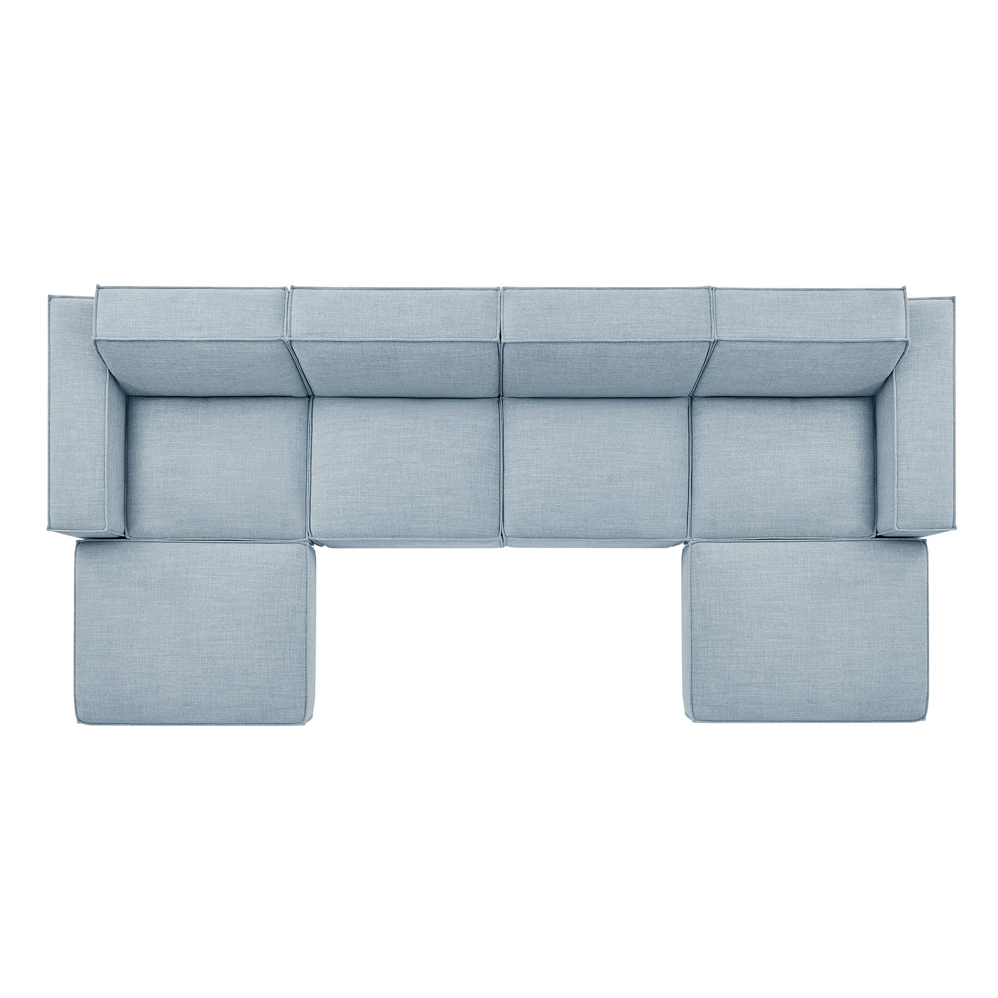 Restore 6-Piece Performance Fabric Upholstered Modular Sectional Sofa
