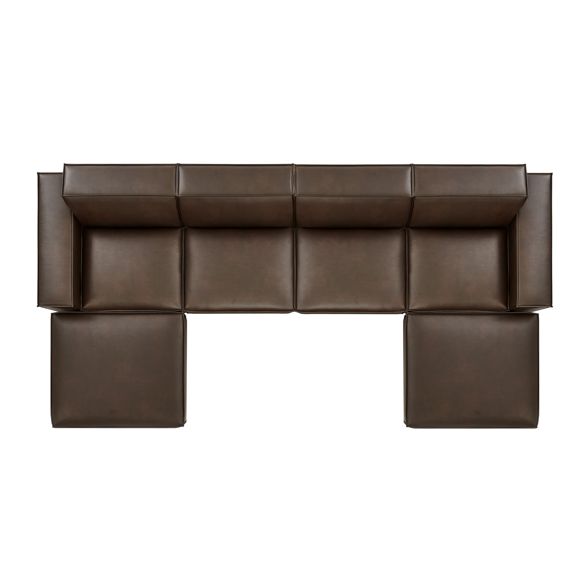 Restore 6-Piece Vegan Leather Modular Sectional Sofa