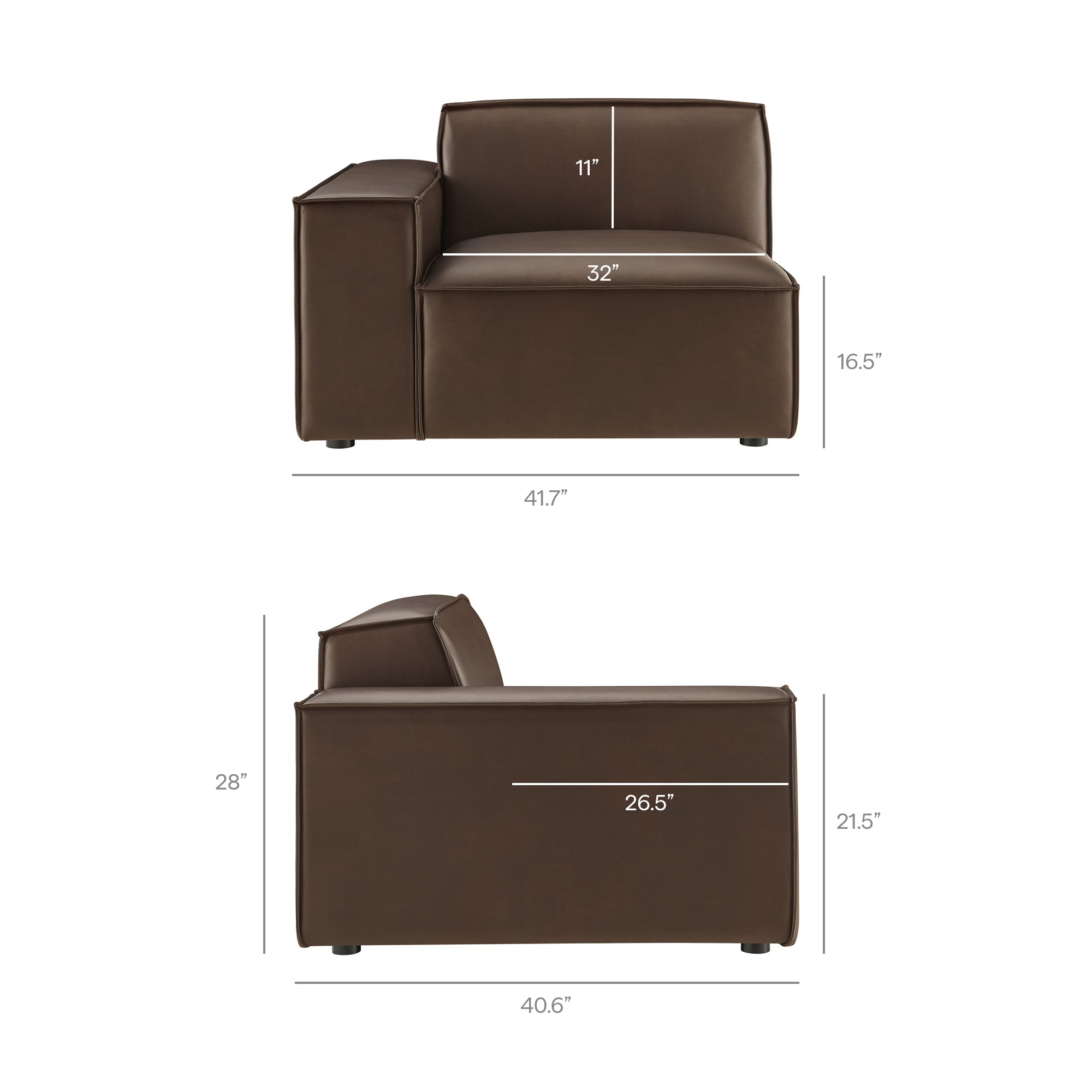 Restore 6-Piece Vegan Leather Modular Sectional Sofa