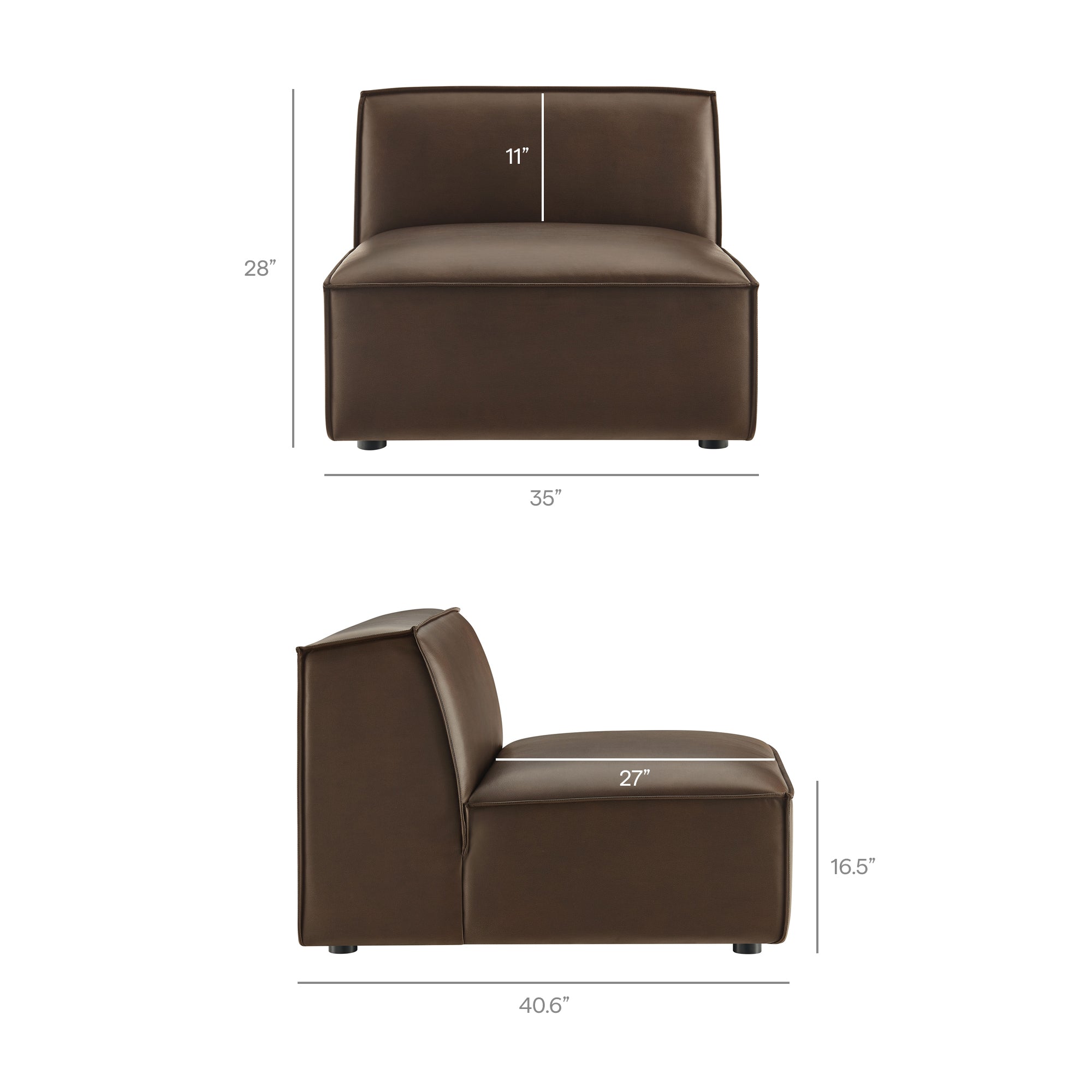 Restore 6-Piece Vegan Leather Modular Sectional Sofa
