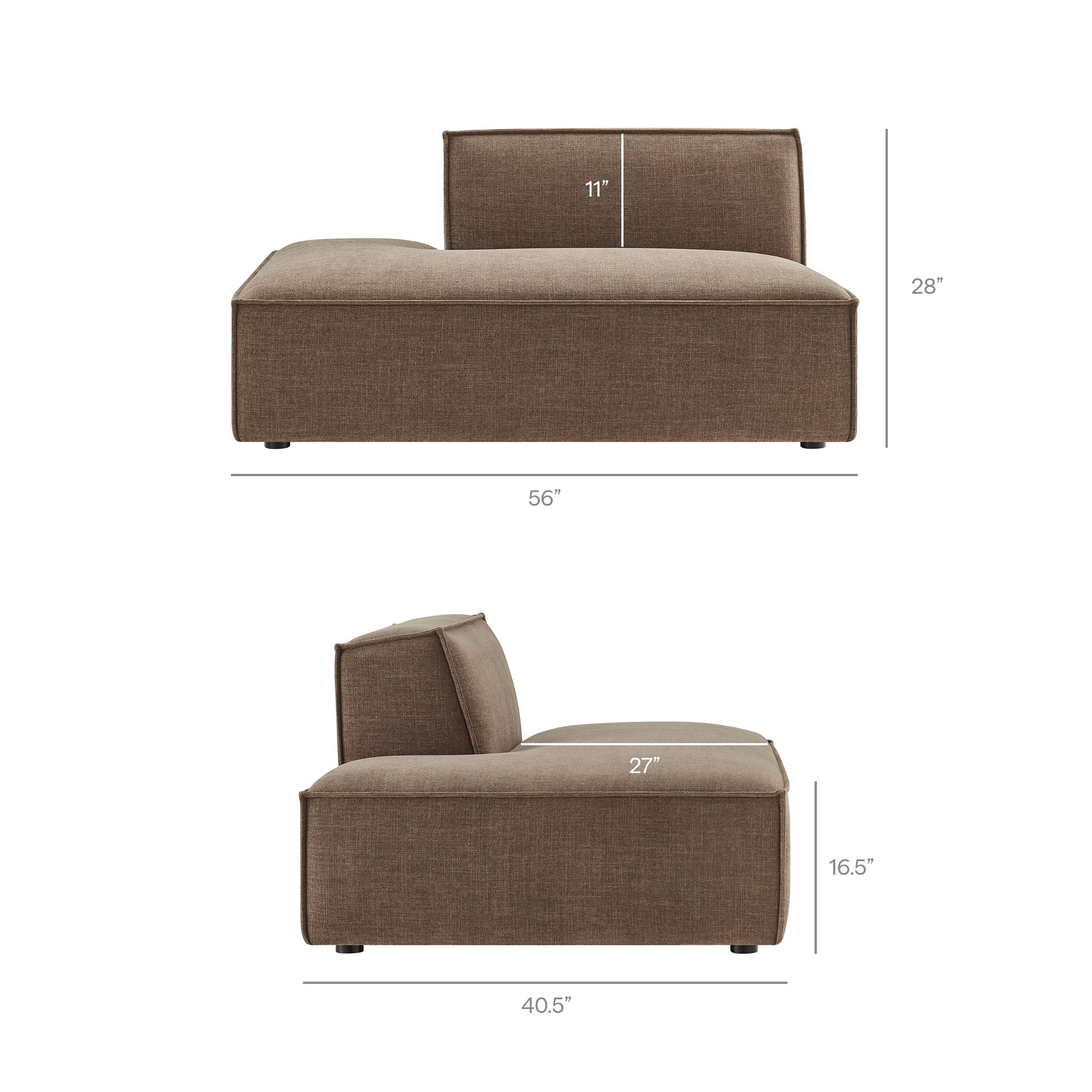 Restore 3-Piece Performance Fabric Upholstered Modular L-Shaped Sectional Sofa