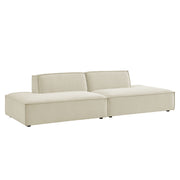 Restore 2-Piece Performance Fabric Upholstered Modular Loveseat - Ecru
