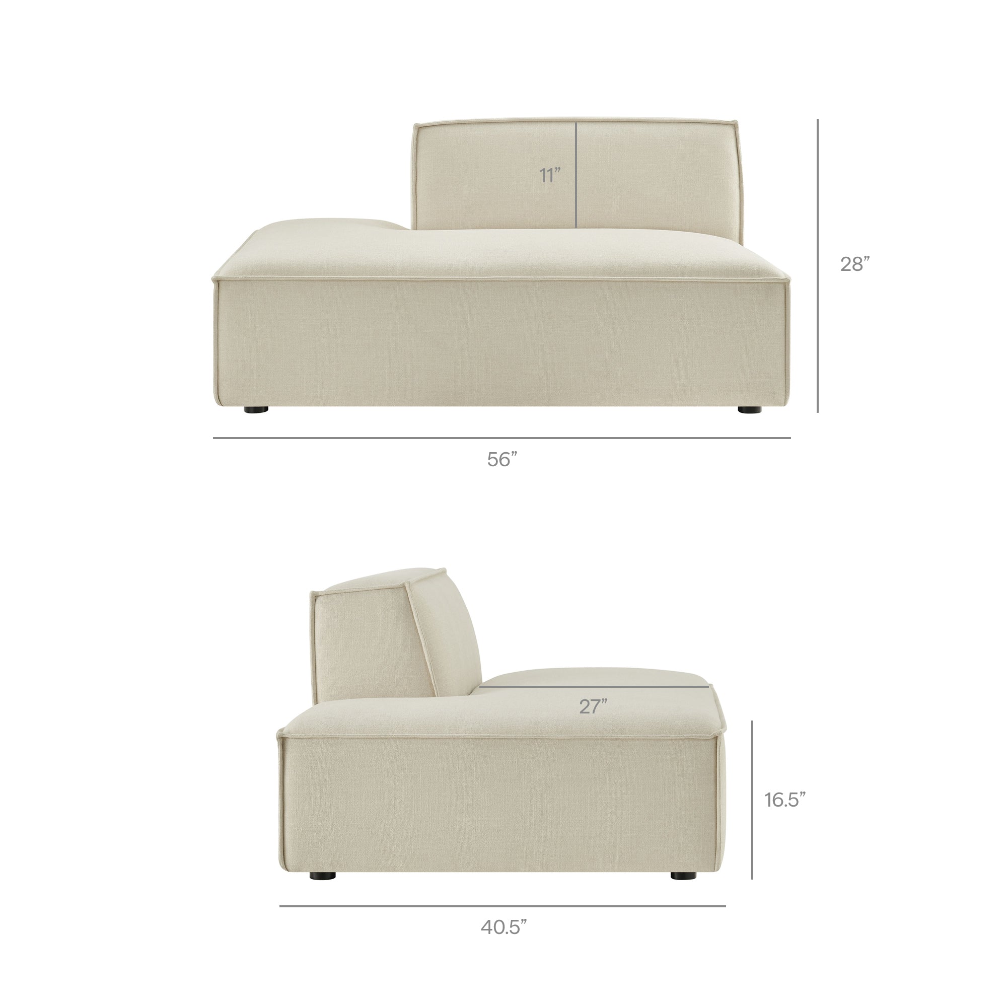 Restore 2-Piece Performance Fabric Upholstered Modular Loveseat - Pewter