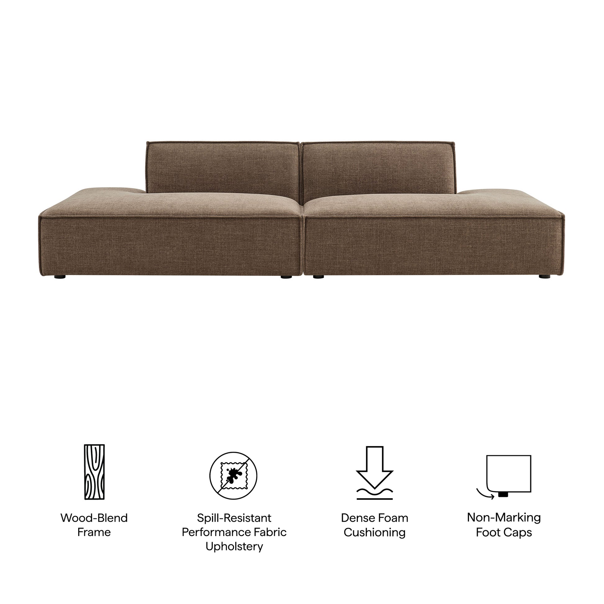 Restore 2-Piece Performance Fabric Upholstered Modular Loveseat
