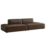 Restore 2-Piece Vegan Leather Modular Loveseat - Espresso