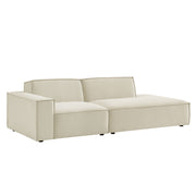 Restore 2-Piece Performance Fabric Upholstered Modular Loveseat - Ecru