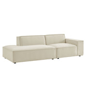 Restore 2-Piece Performance Fabric Upholstered Modular Loveseat - Ecru