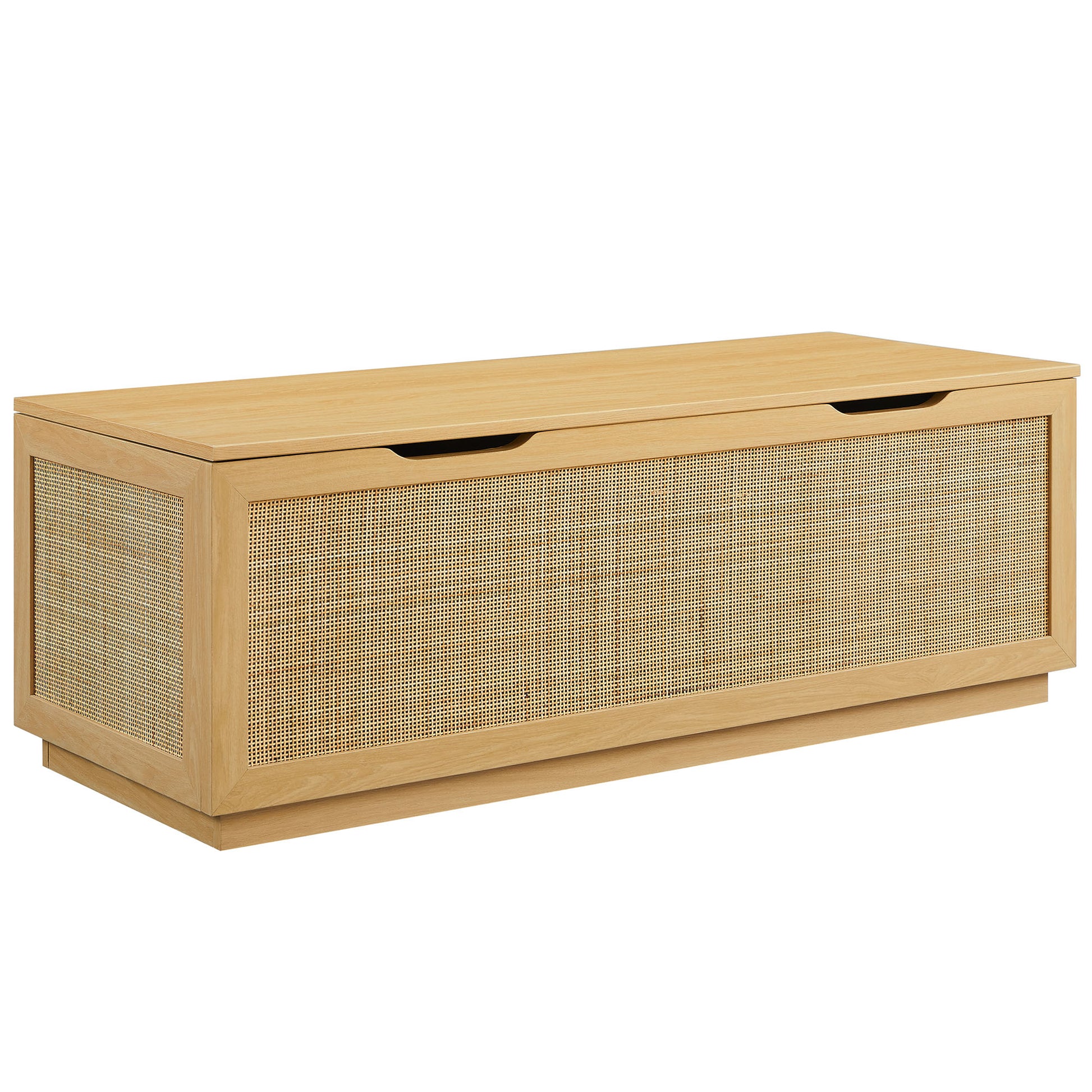 Soma Rattan Storage Bench - Oak