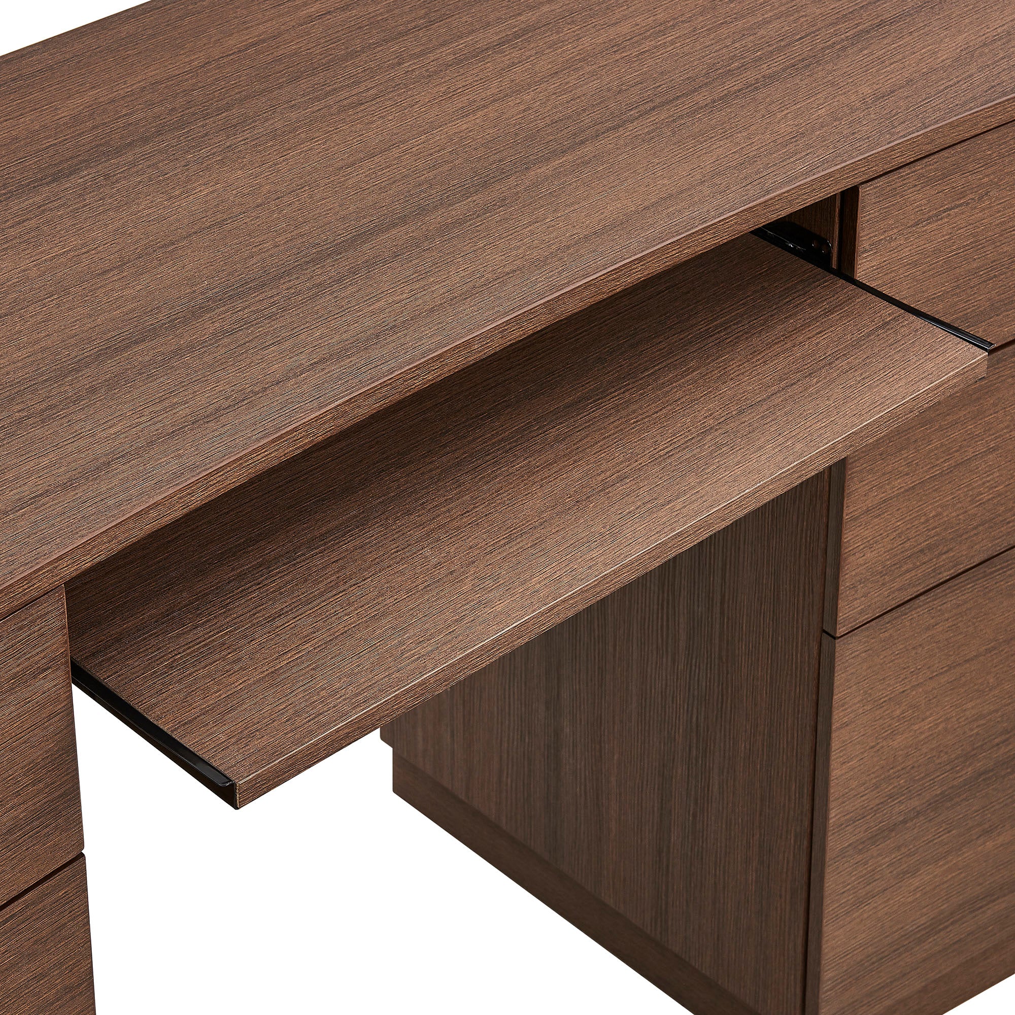 Mirae 55" 6-Drawer Curved Office Desk
