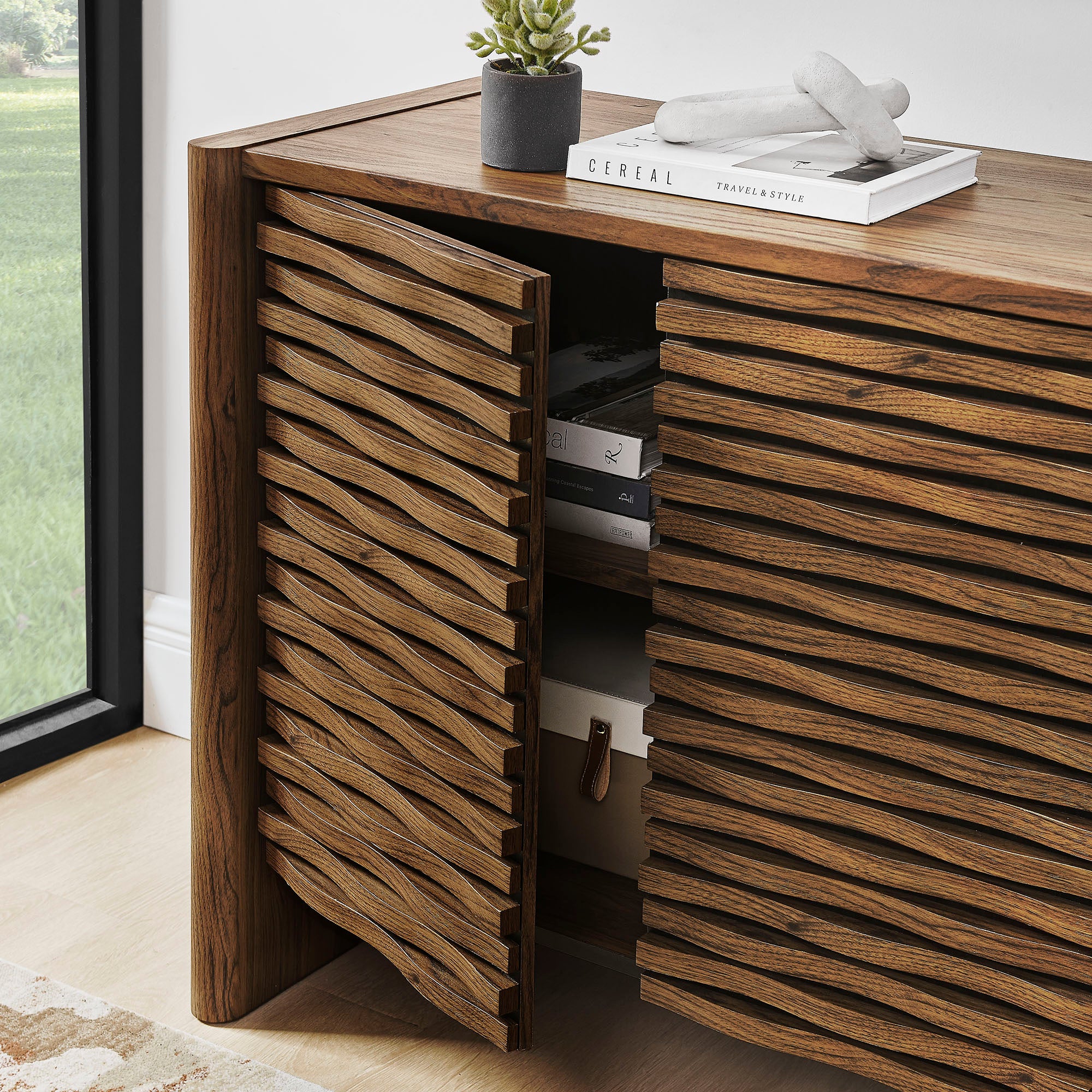 Emric Wave Accent Cabinet