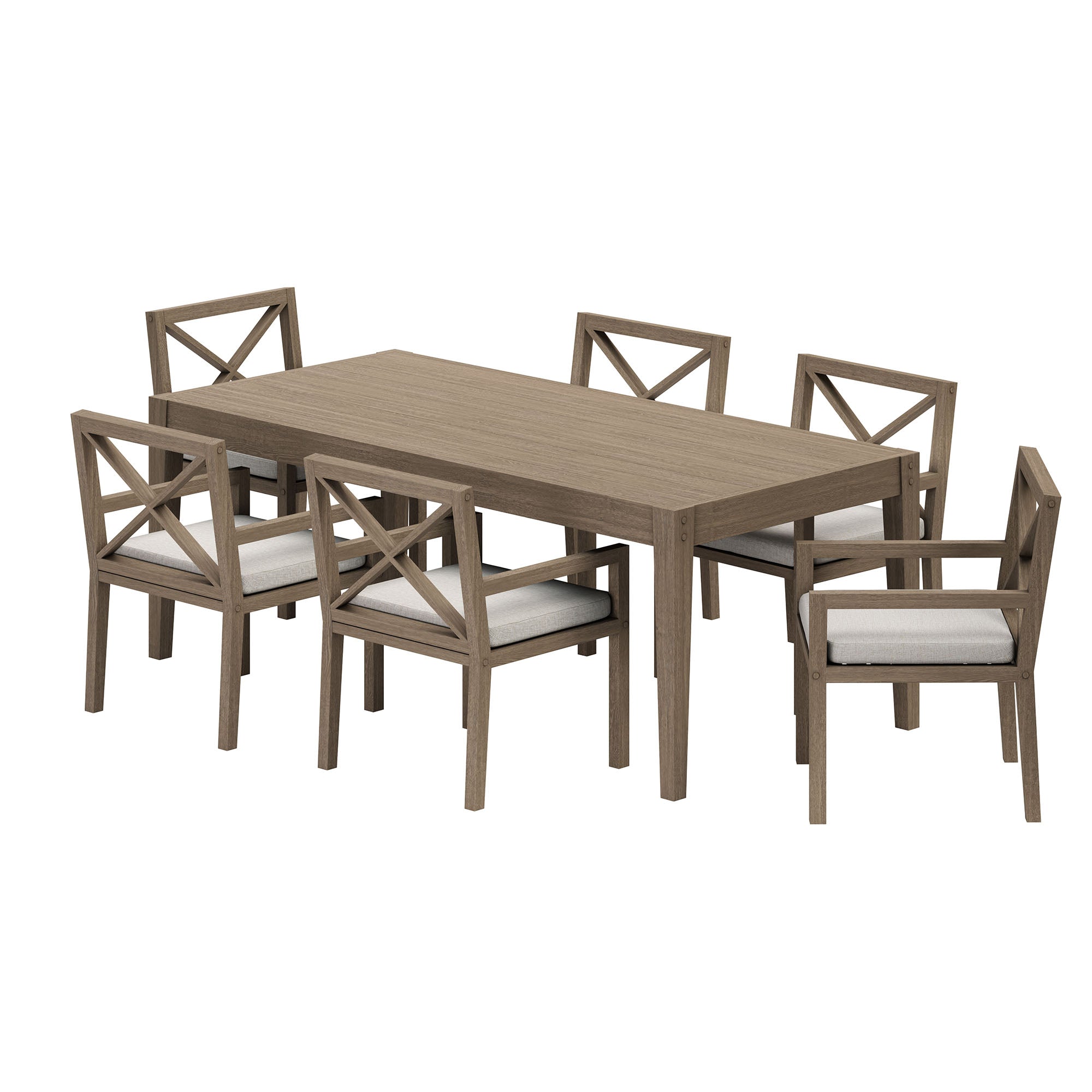 Northlake 7-Piece Outdoor Teak Wood Dining Set
