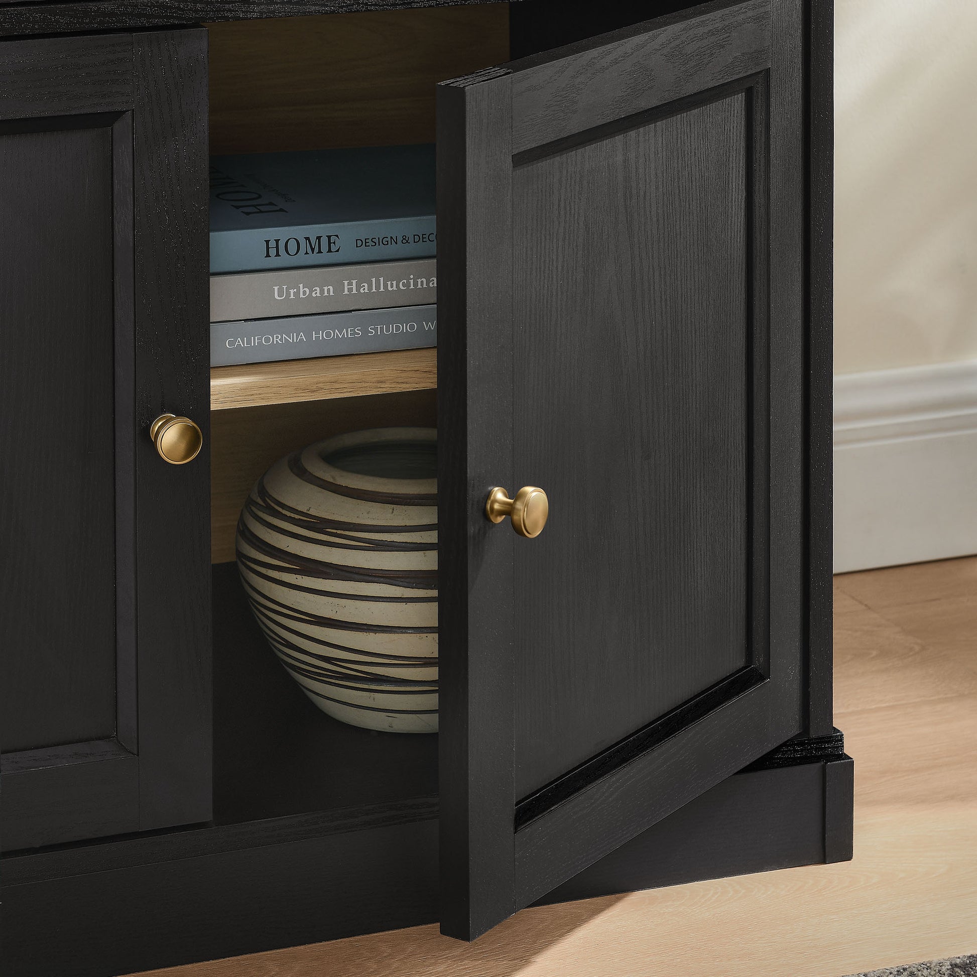 Amara 79 Inch Large Storage Display Cabinet