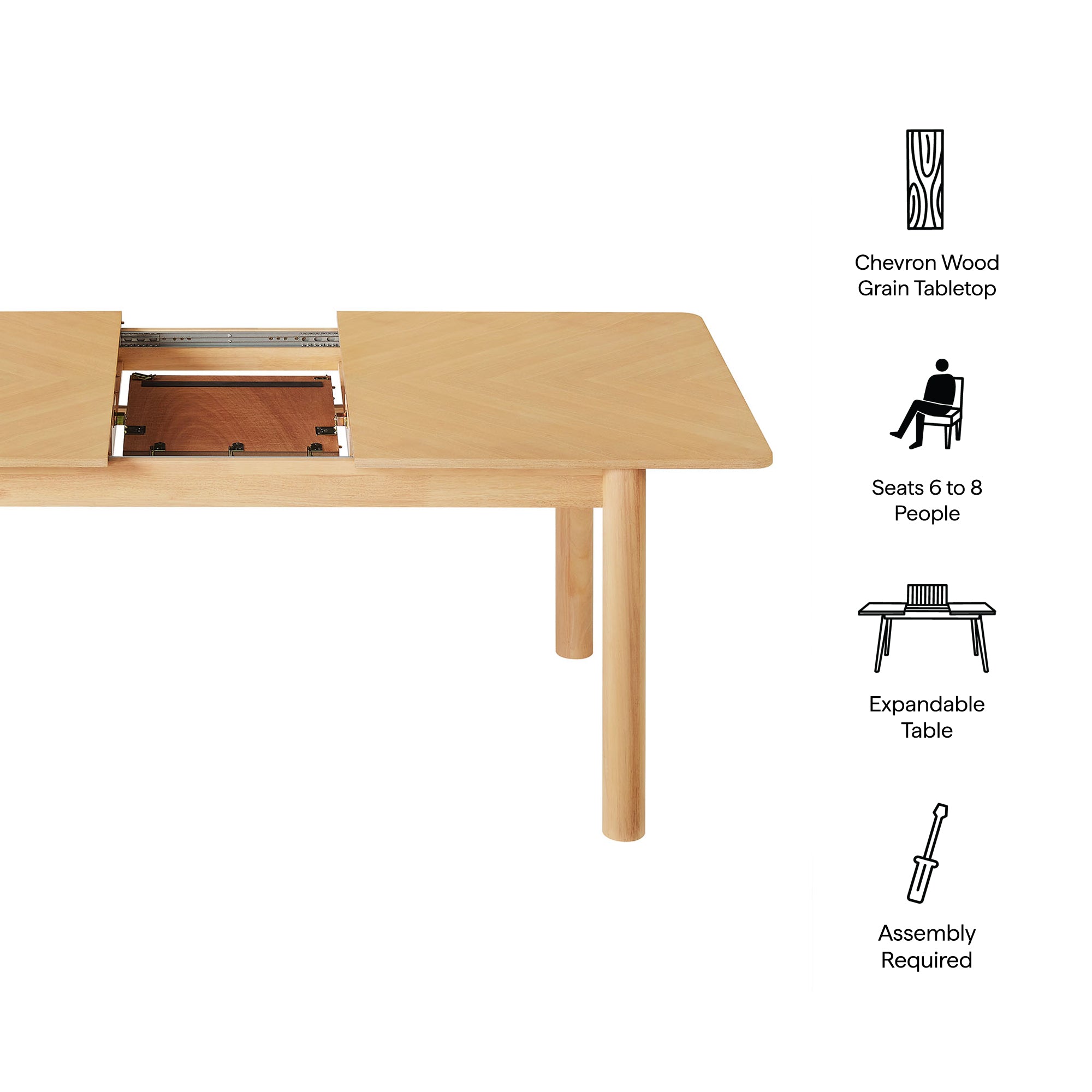 Alba Extendable Dining Table - Walnut