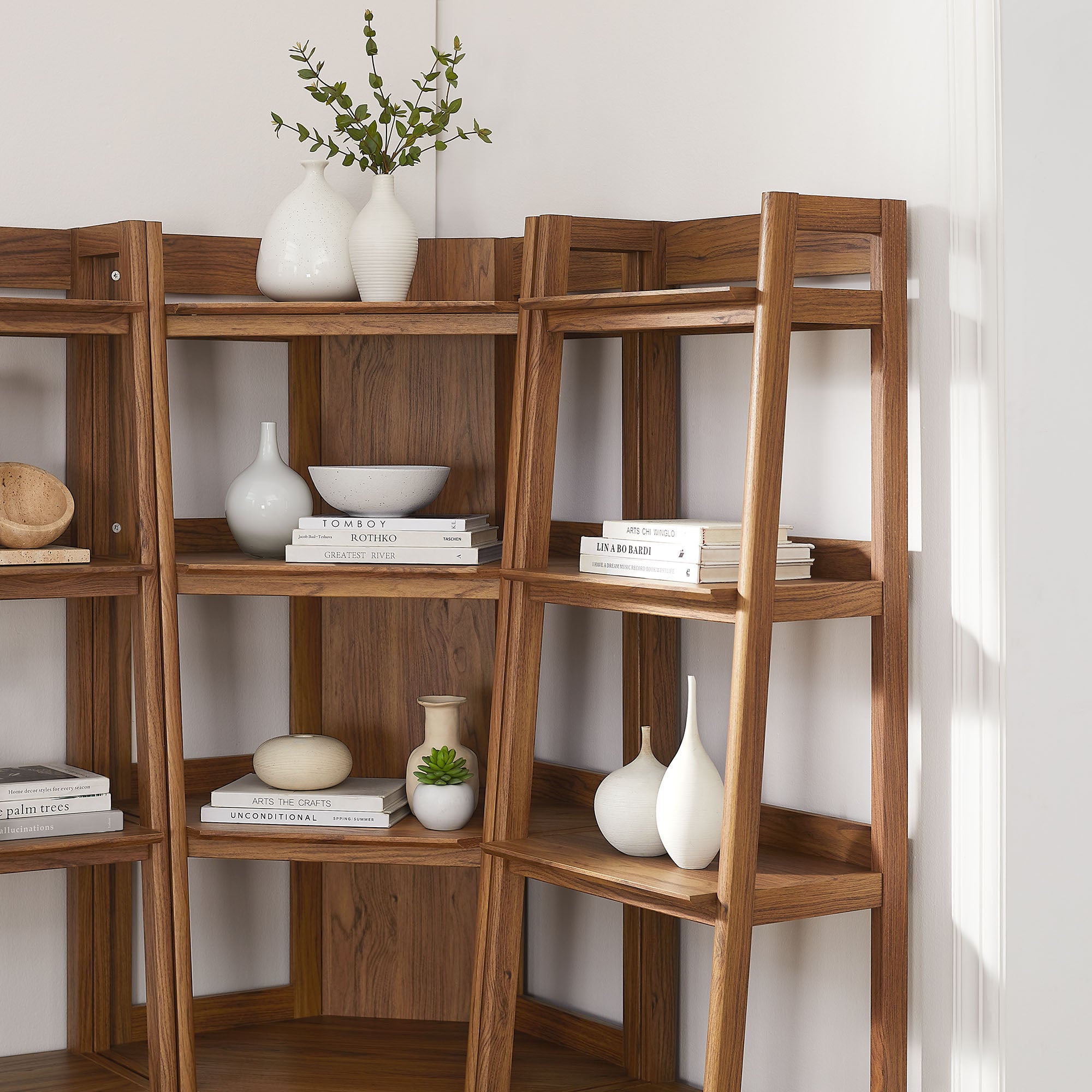 Bixby 3-piece Corner Bookshelf Set with Narrow Bookshelves