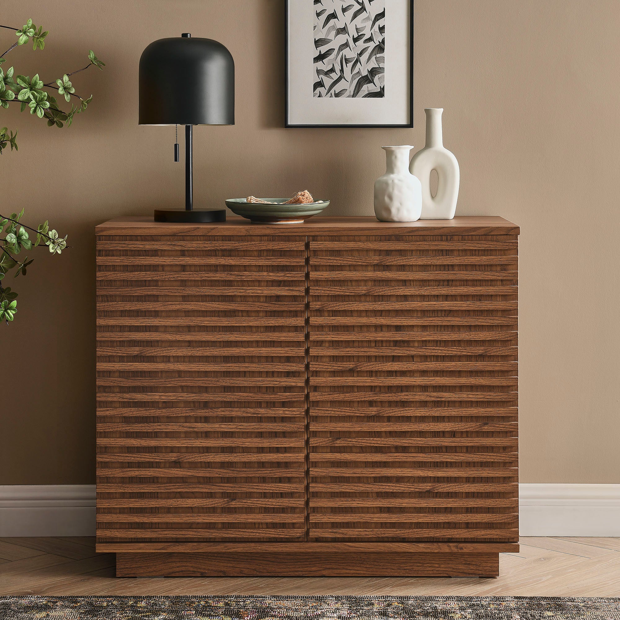 Render 2-Door Fluted Accent Cabinet