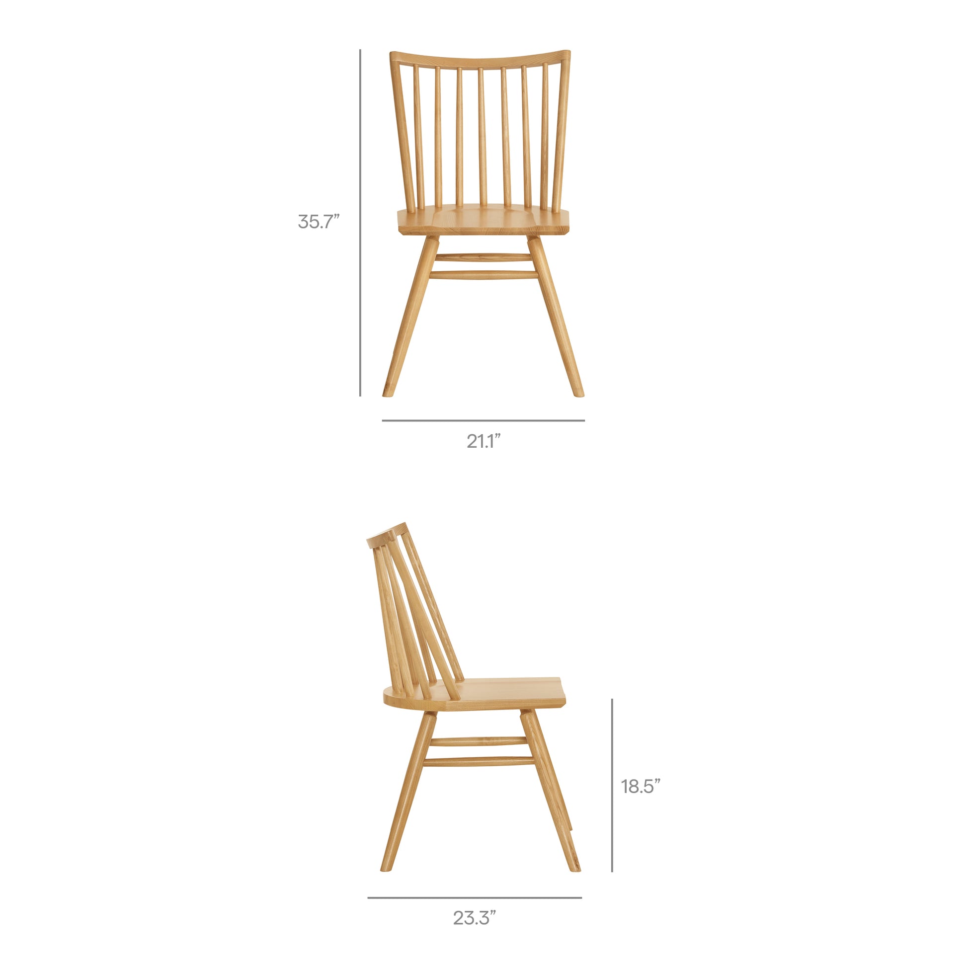 Alvar Spindle Back Dining Side Chairs Set of 2 - Walnut