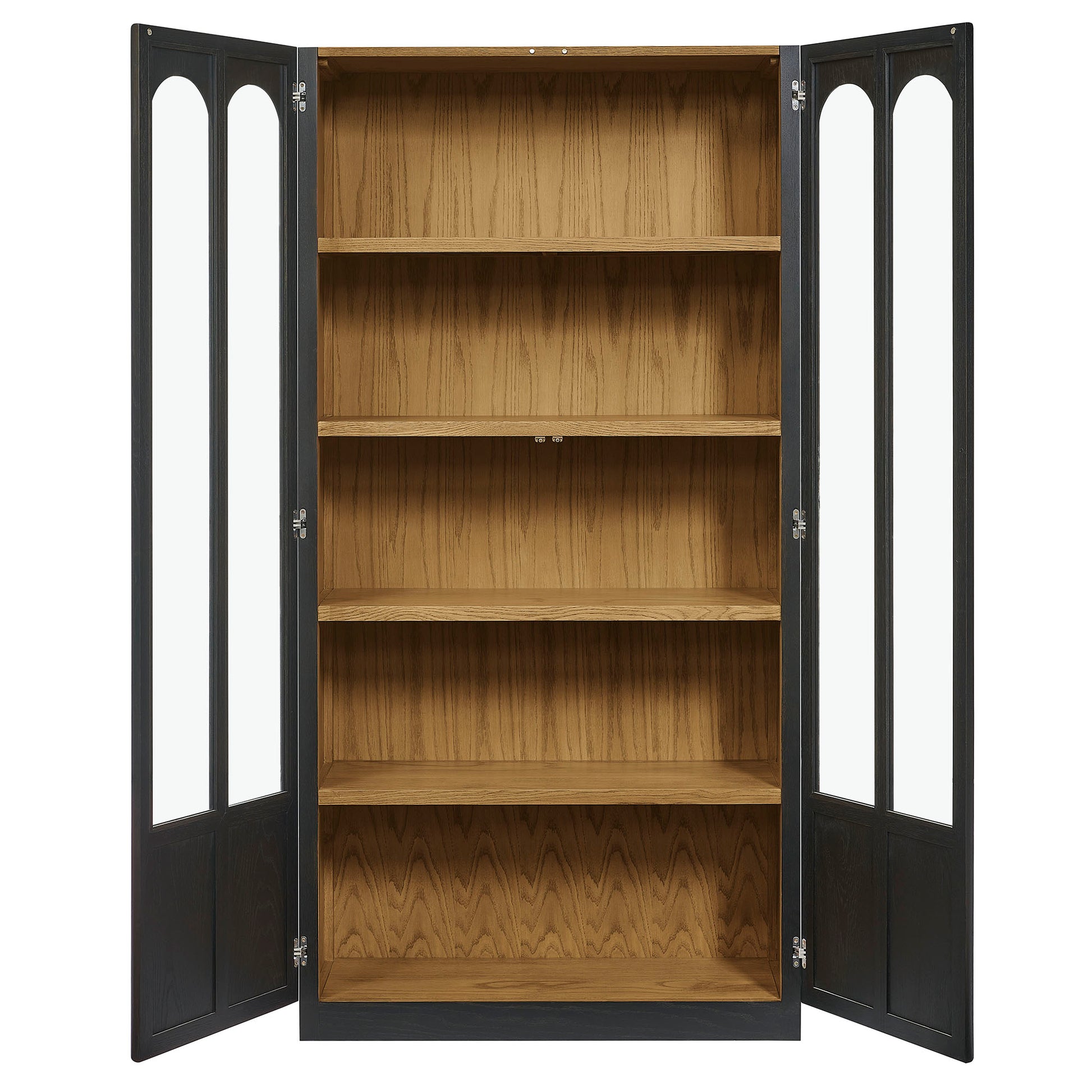 Anwen Solid Wood and Glass Display Cabinet