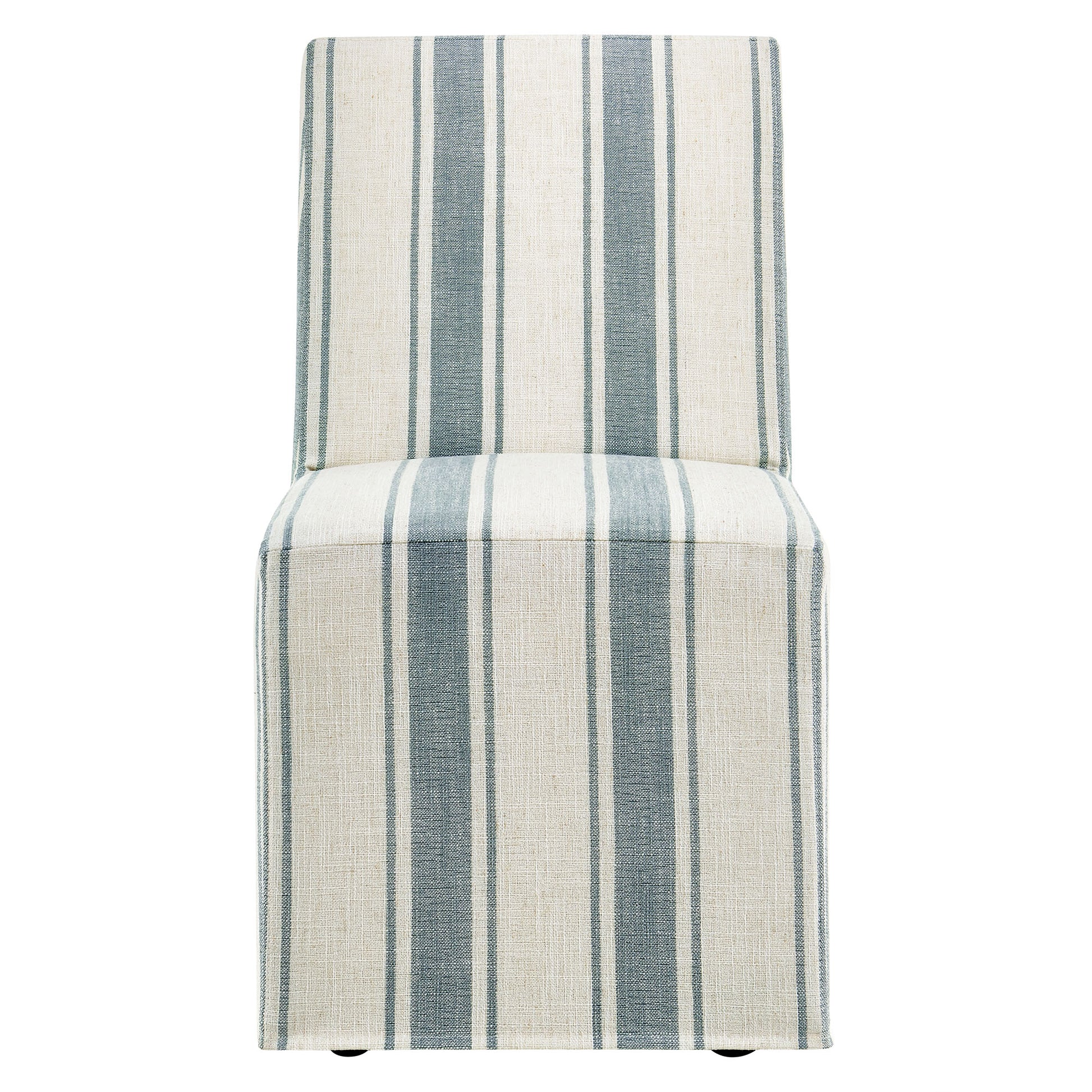 Tessera Striped Slipcovered Dining Side Chair