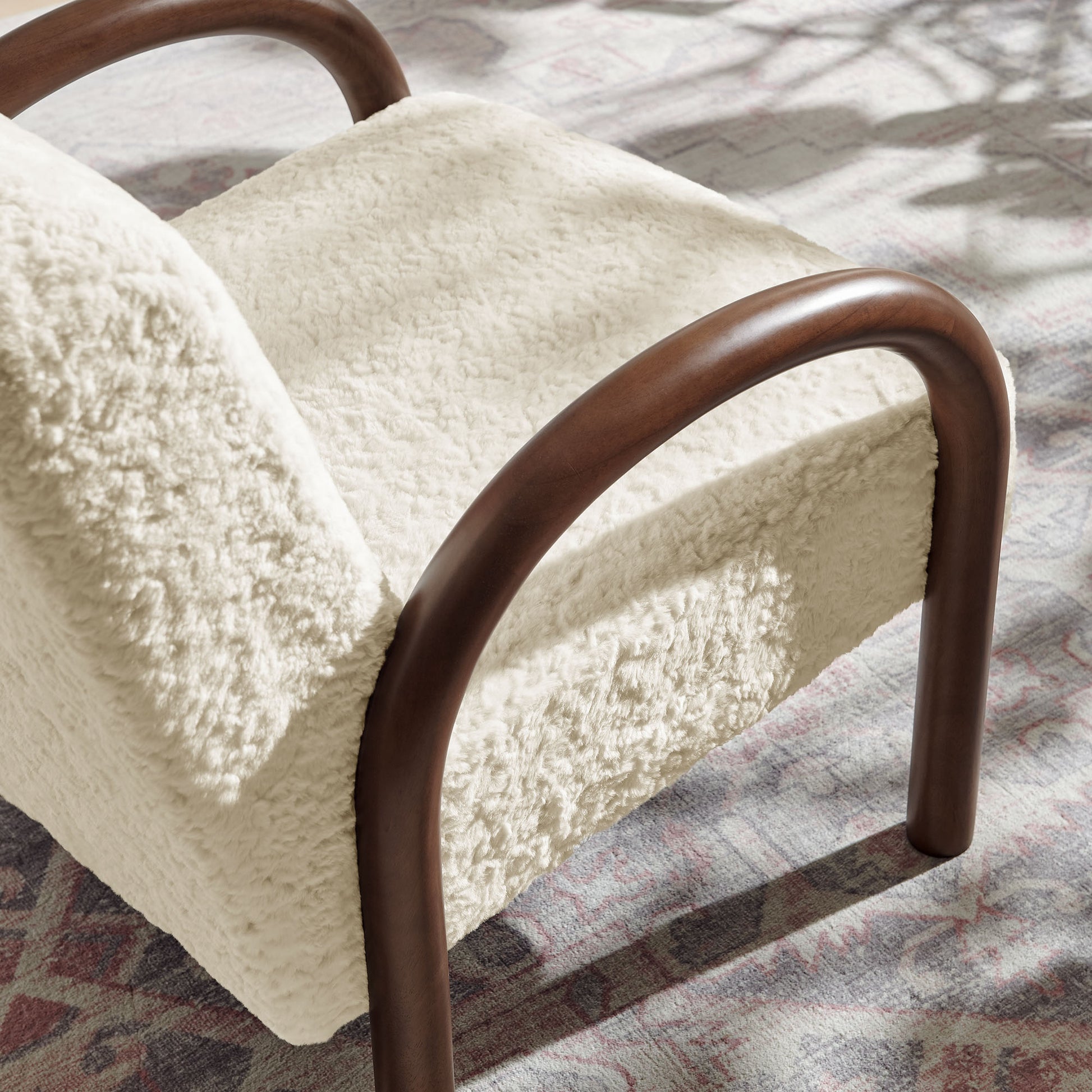 Arden Faux Shearling Accent Armchair