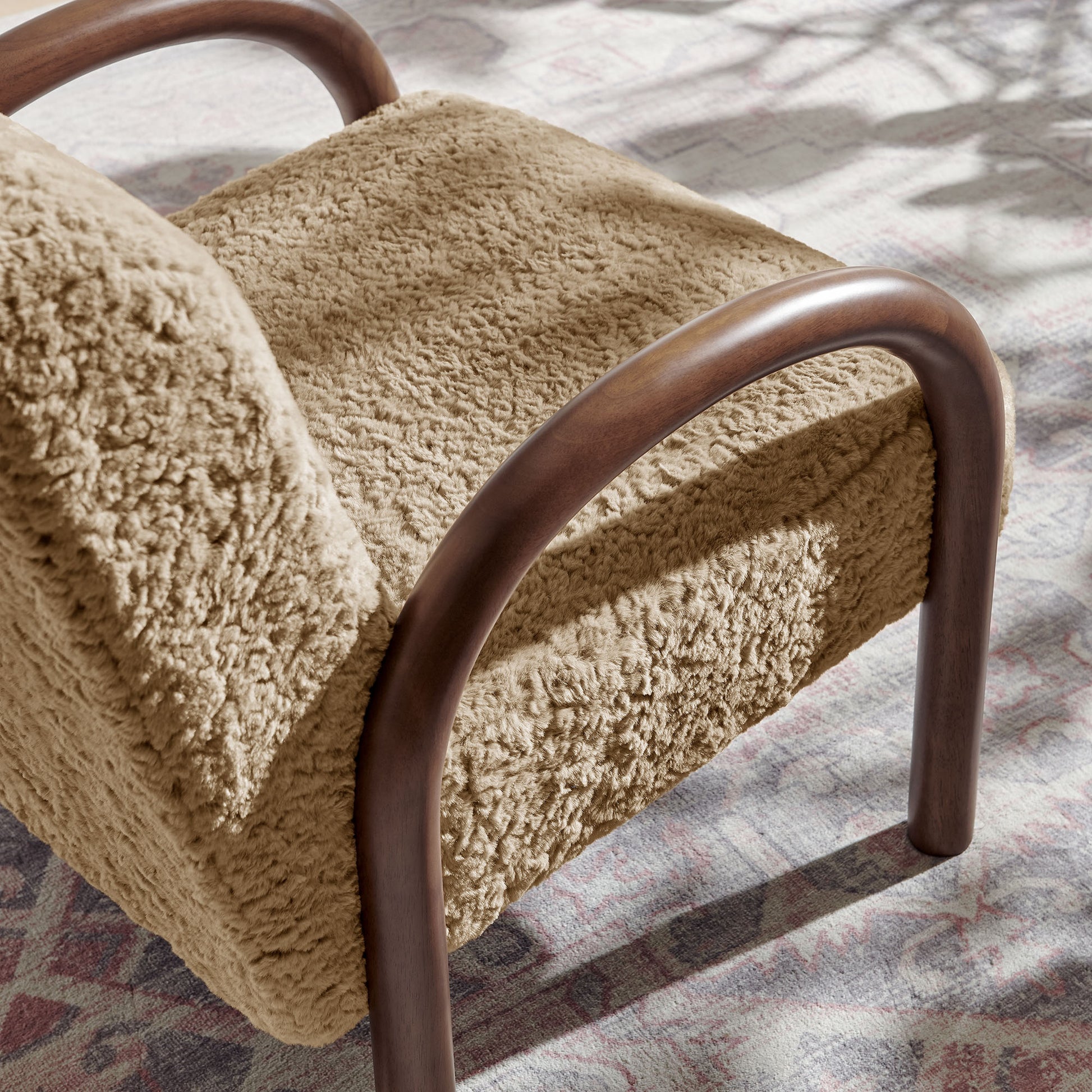 Arden Faux Shearling Accent Armchair