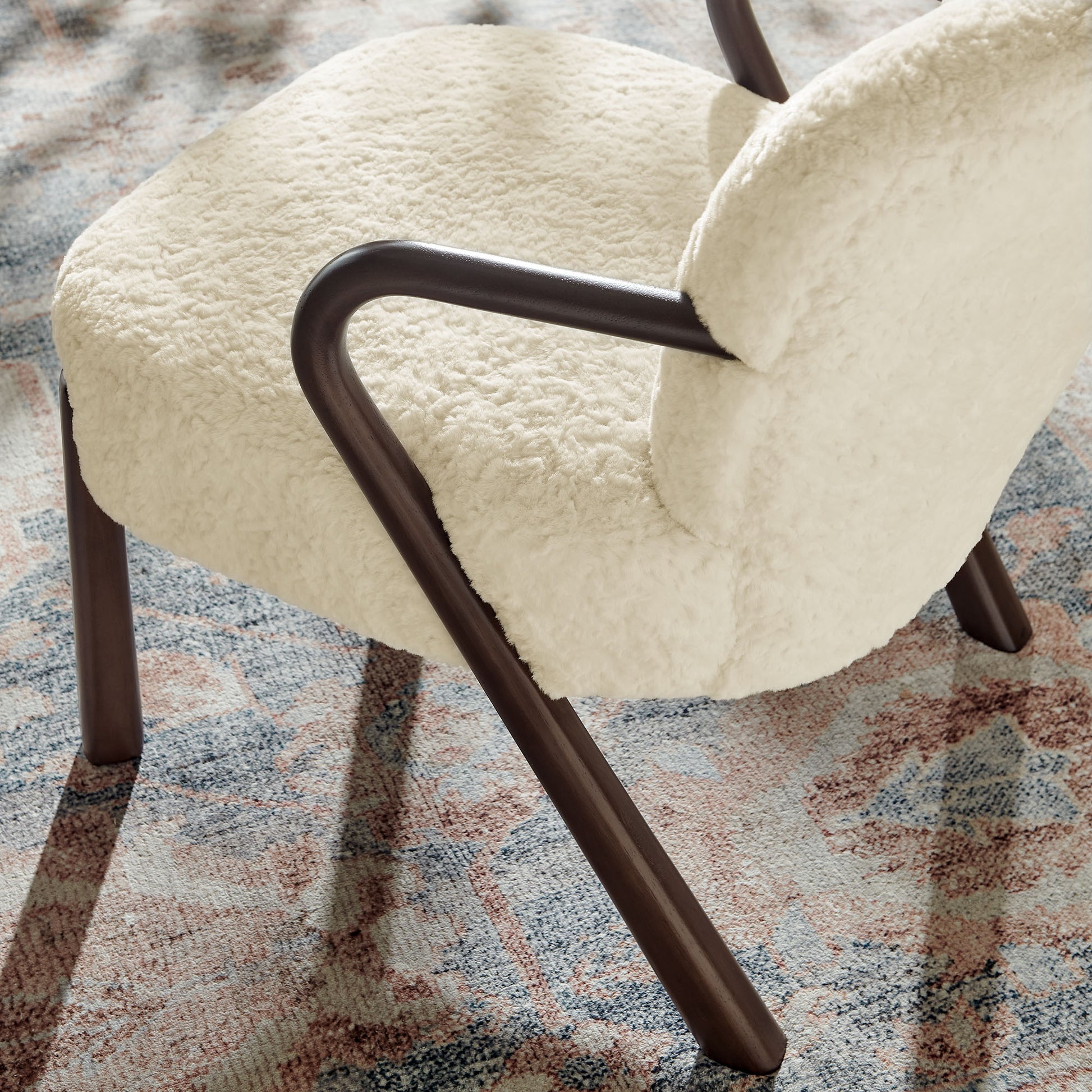 Arden Faux Shearling Accent Armchair