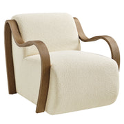 Atrium Lattice Boucle Accent Armchair - Cream