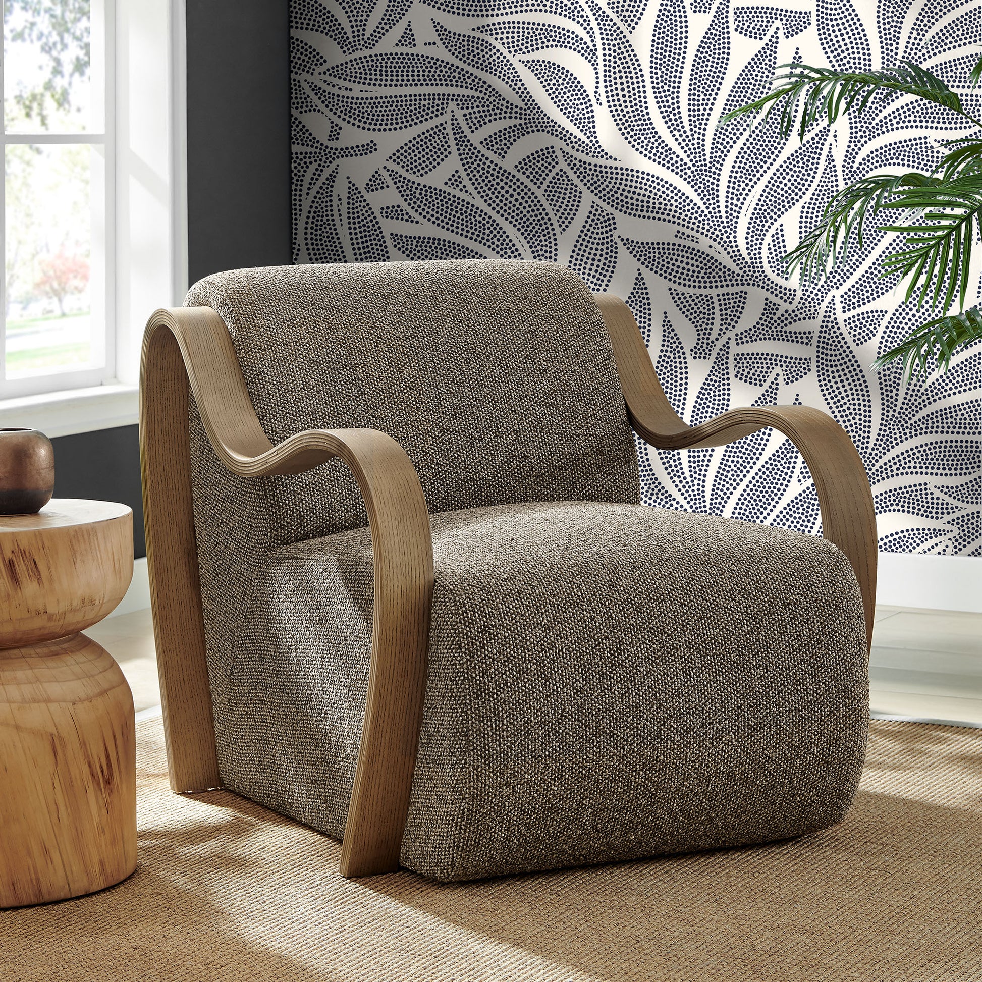 Atrium Lattice Boucle Accent Armchair