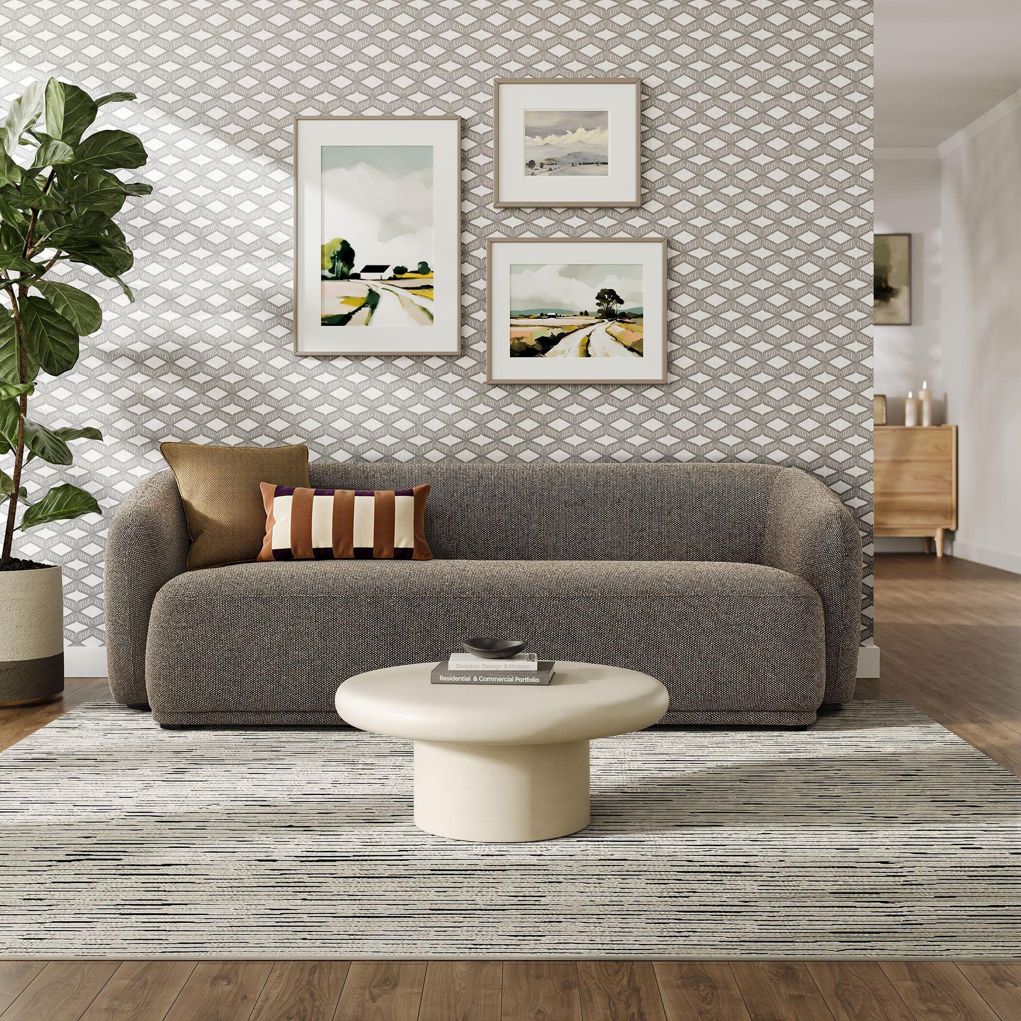 Monica 88 Inch Boucle Fabric Sofa