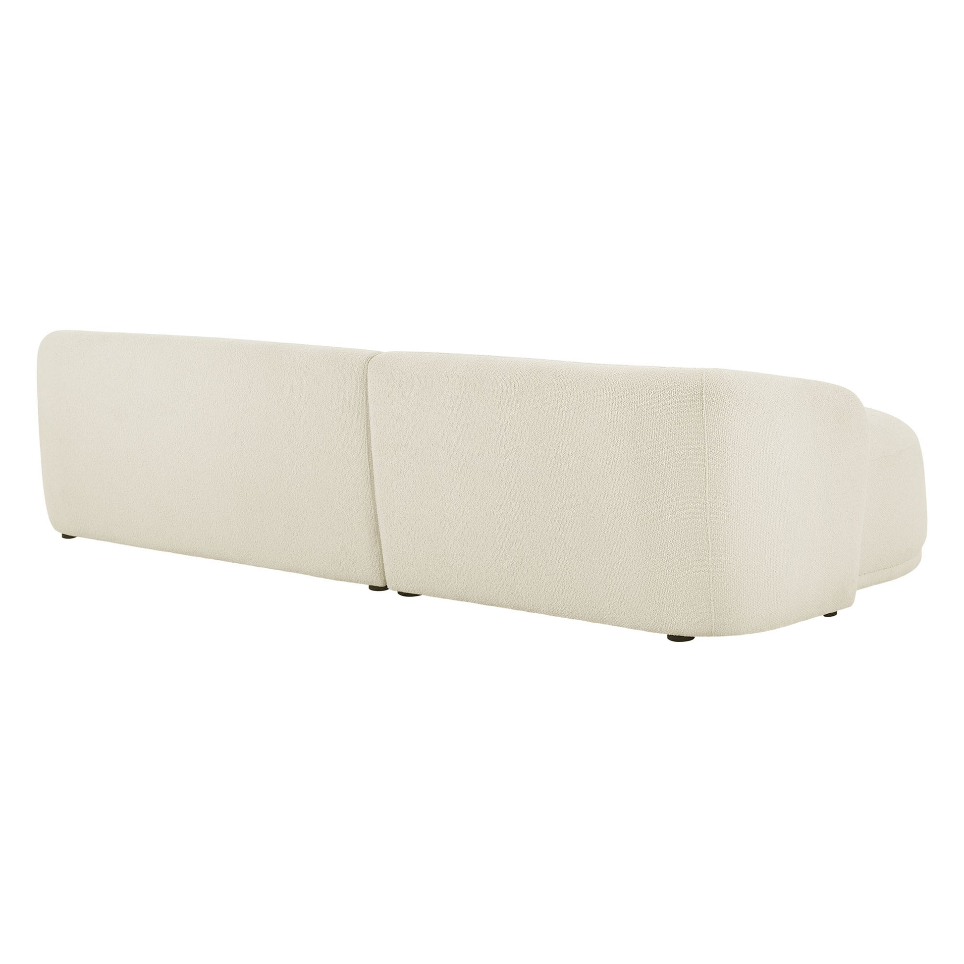 Monica 2 Piece Left Facing Boucle Fabric Modular Sofa with Chaise