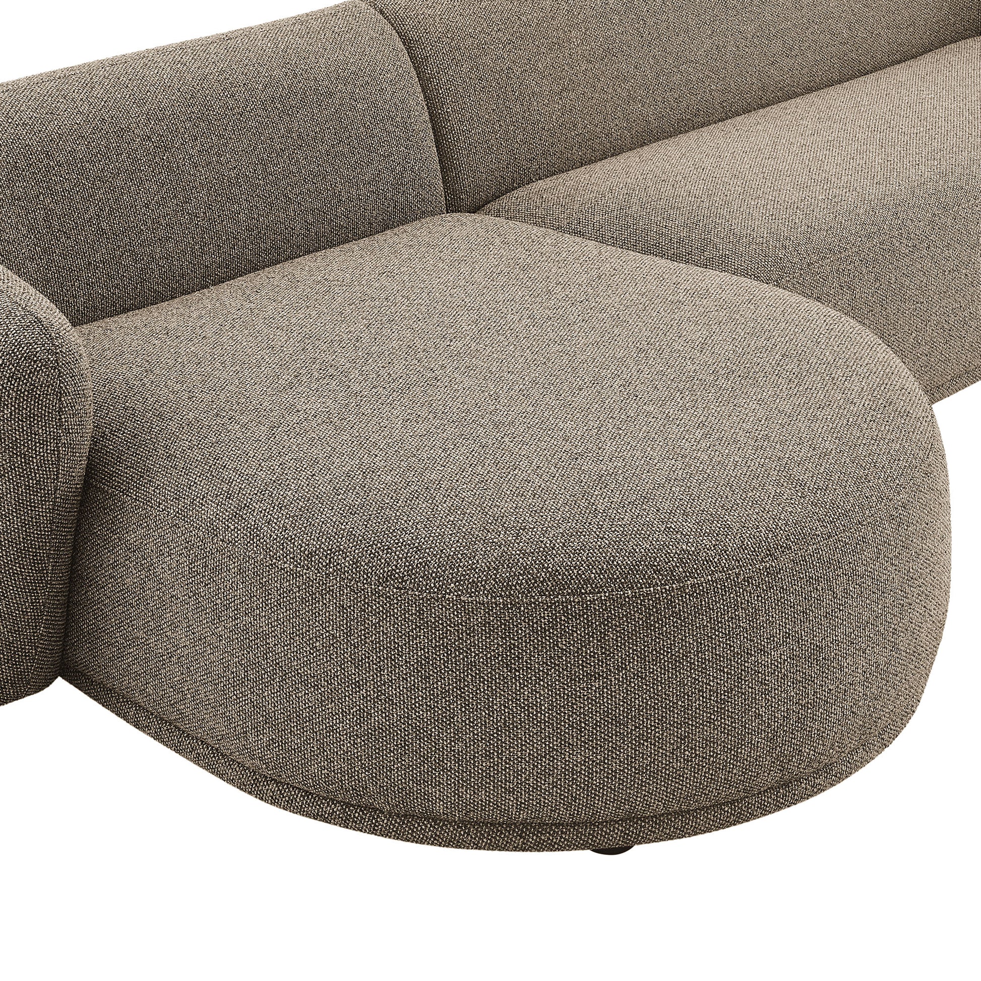 Monica 2 Piece Left Facing Boucle Fabric Modular Sofa with Chaise