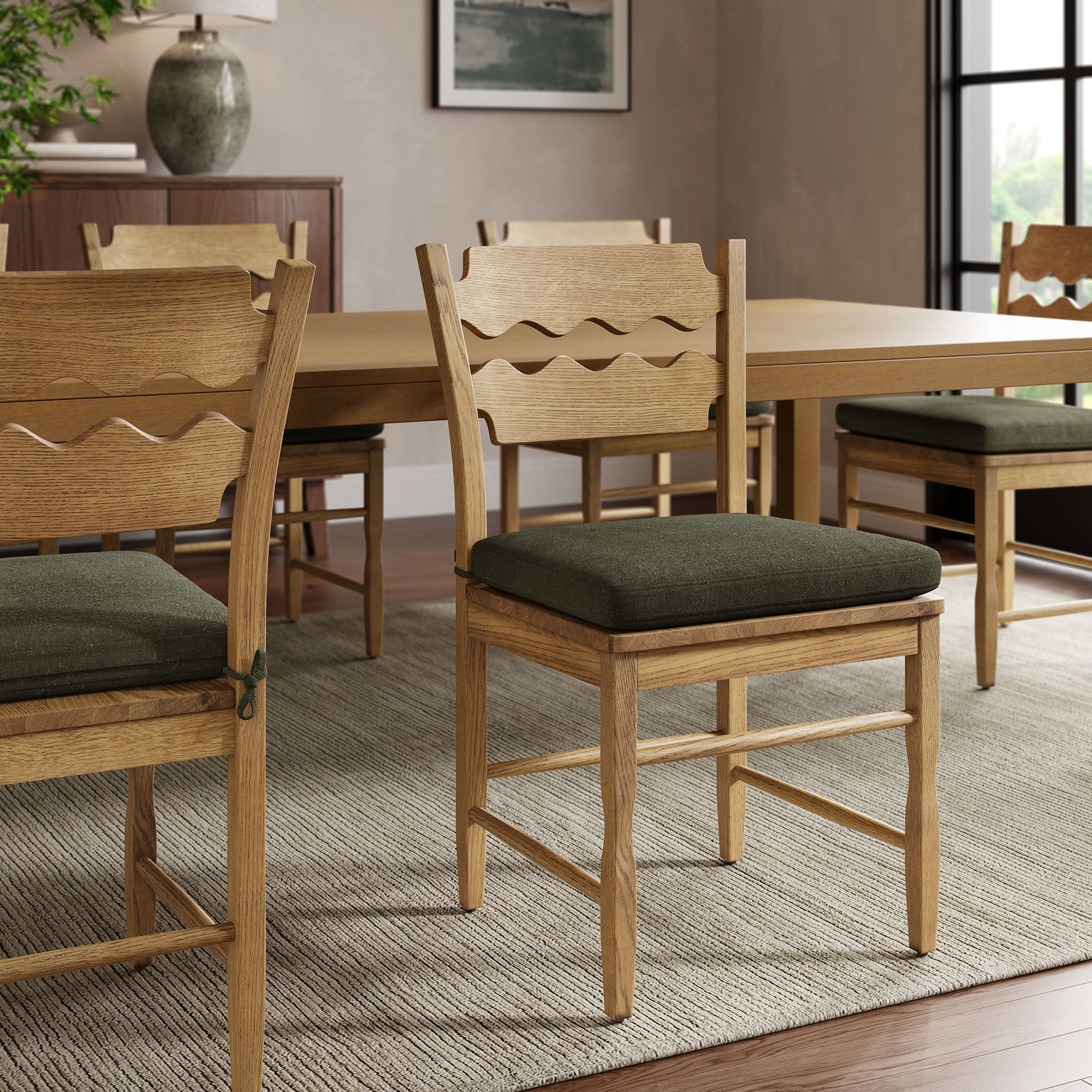 Jax Fabric Dining Chair Seat Cushion