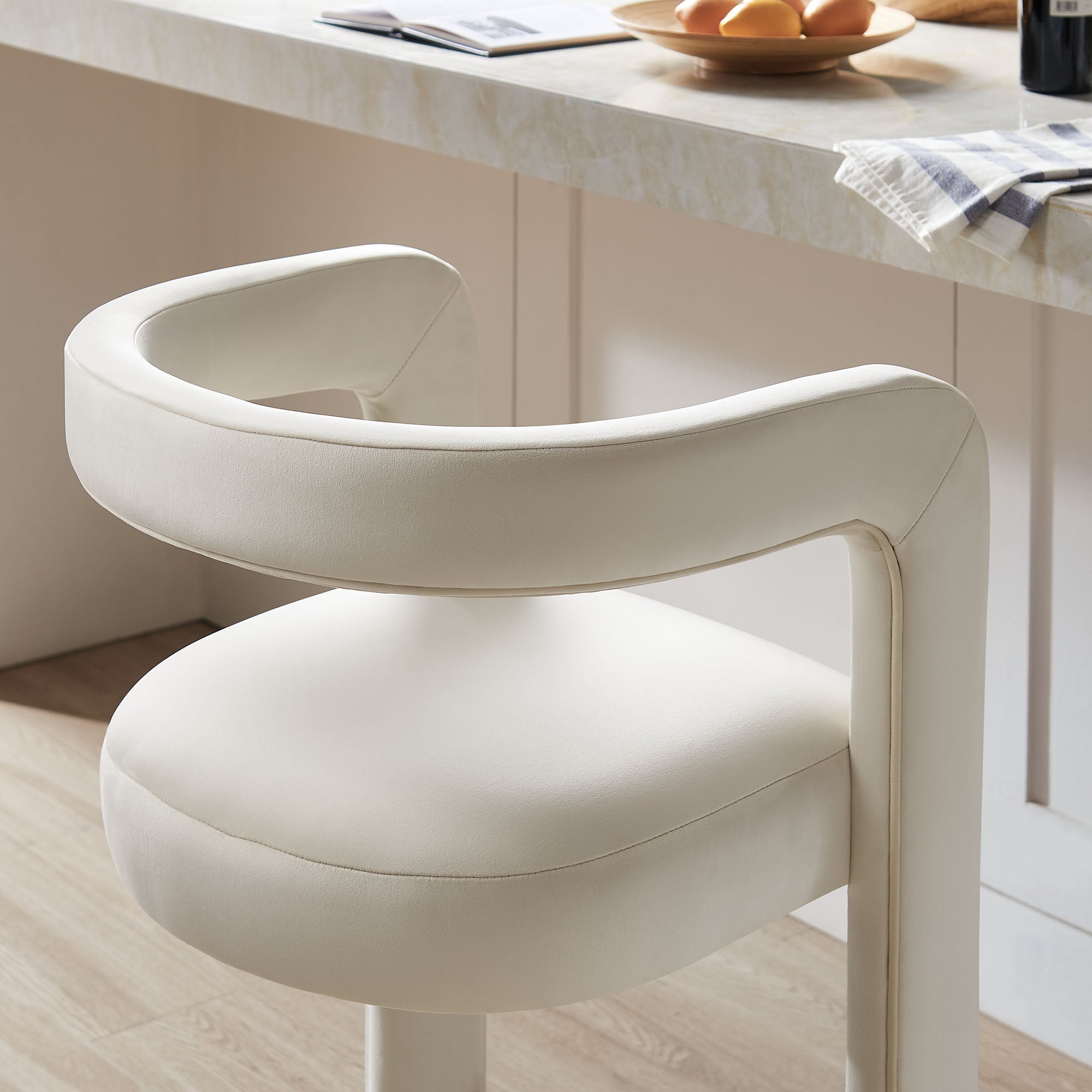 Winslow Performance Velvet Bar Stool Set of 2 by Modway