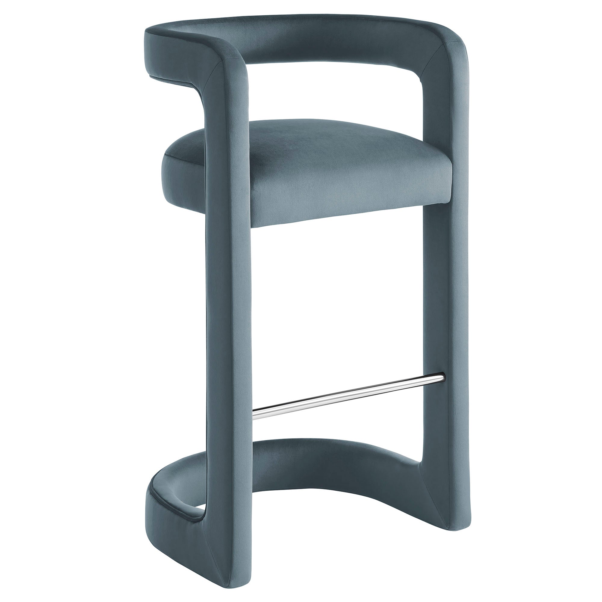 Winslow Performance Velvet Bar Stool Set of 2 by Modway