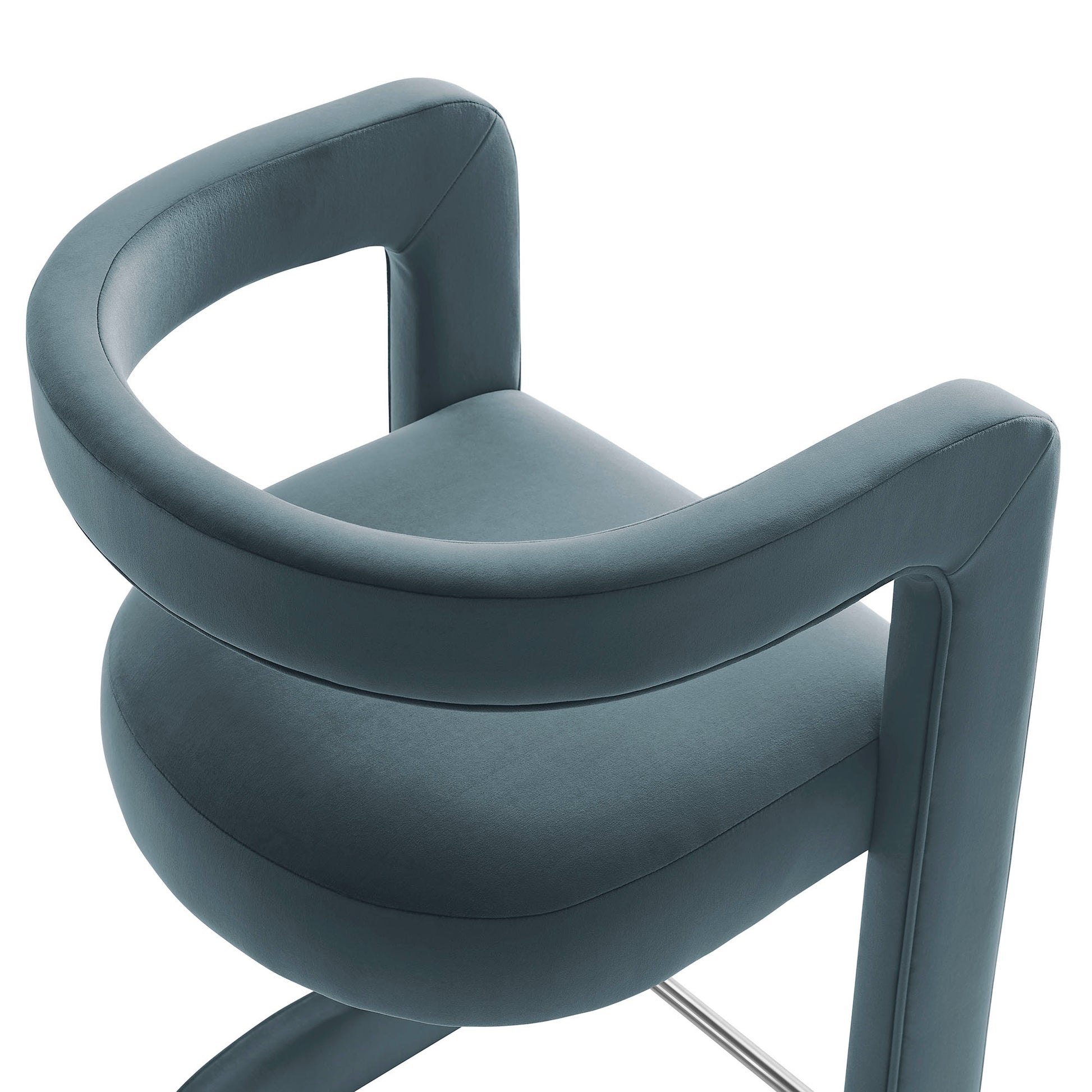 Winslow Performance Velvet Bar Stool Set of 2 by Modway