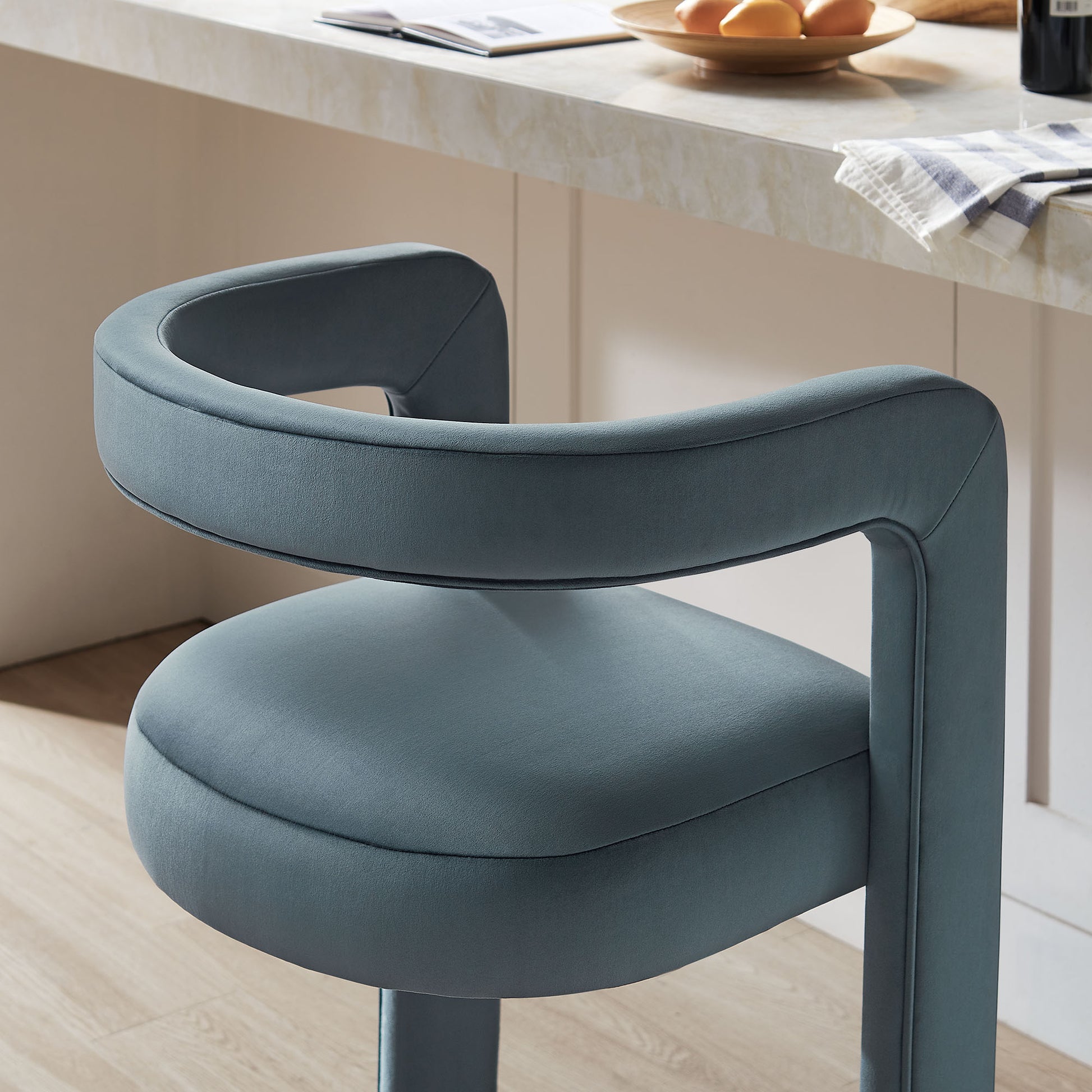 Winslow Performance Velvet Bar Stool Set of 2 by Modway