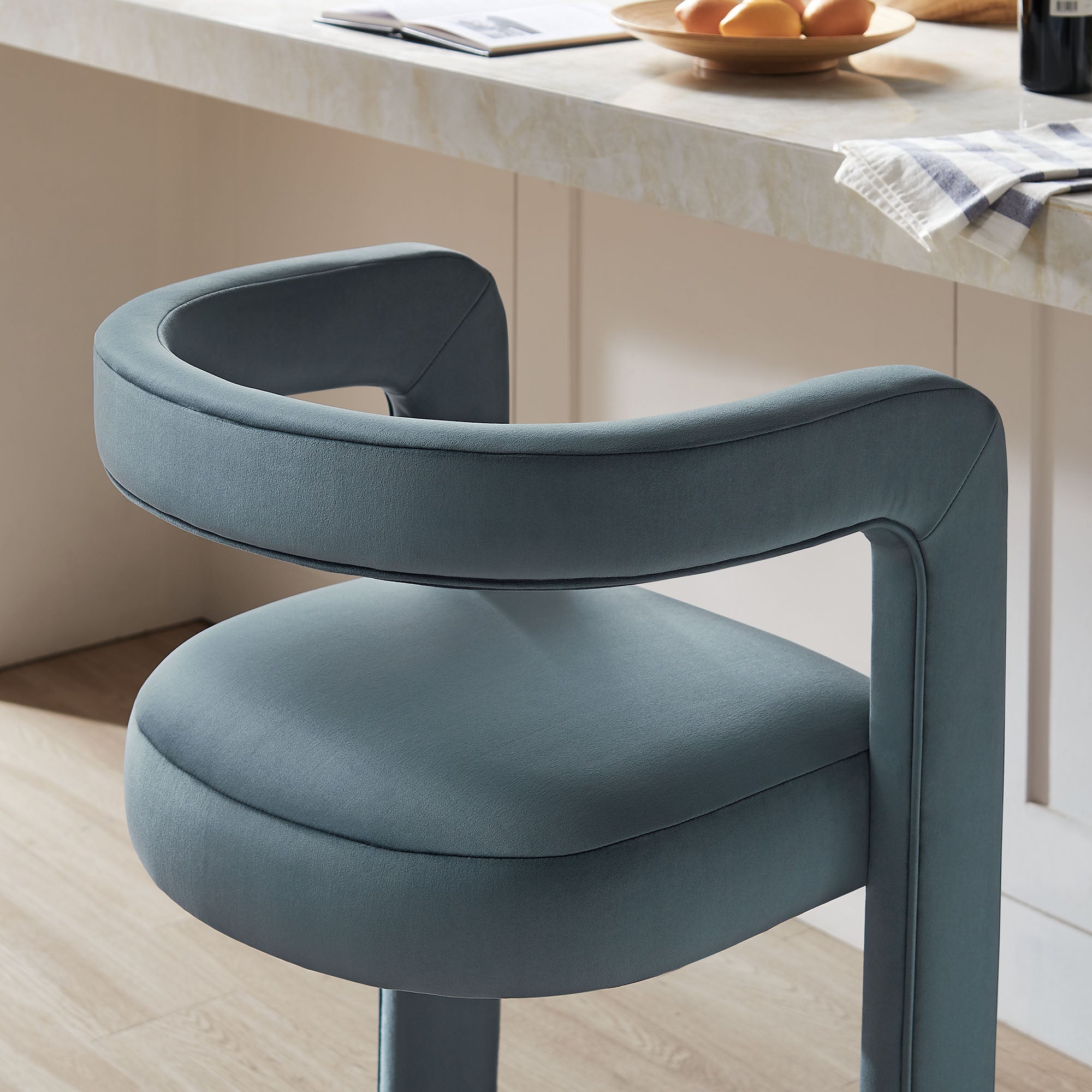 Winslow Performance Velvet Bar Stool Set of 2 by Modway
