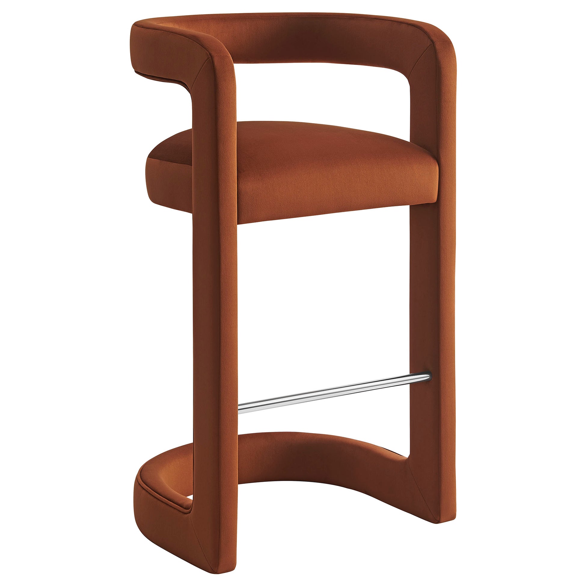 Winslow Performance Velvet Bar Stool Set of 2 by Modway