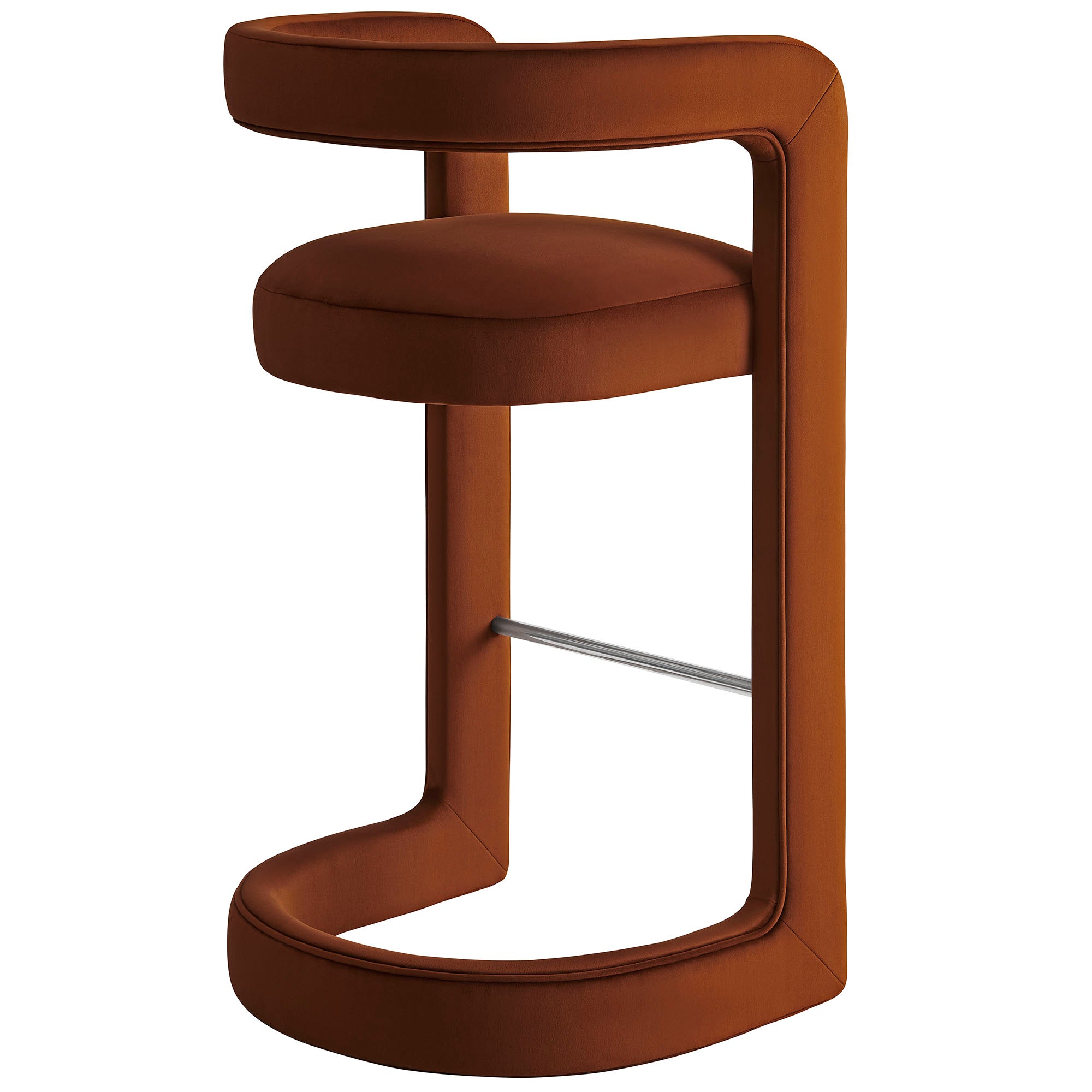 Winslow Performance Velvet Bar Stool Set of 2 by Modway